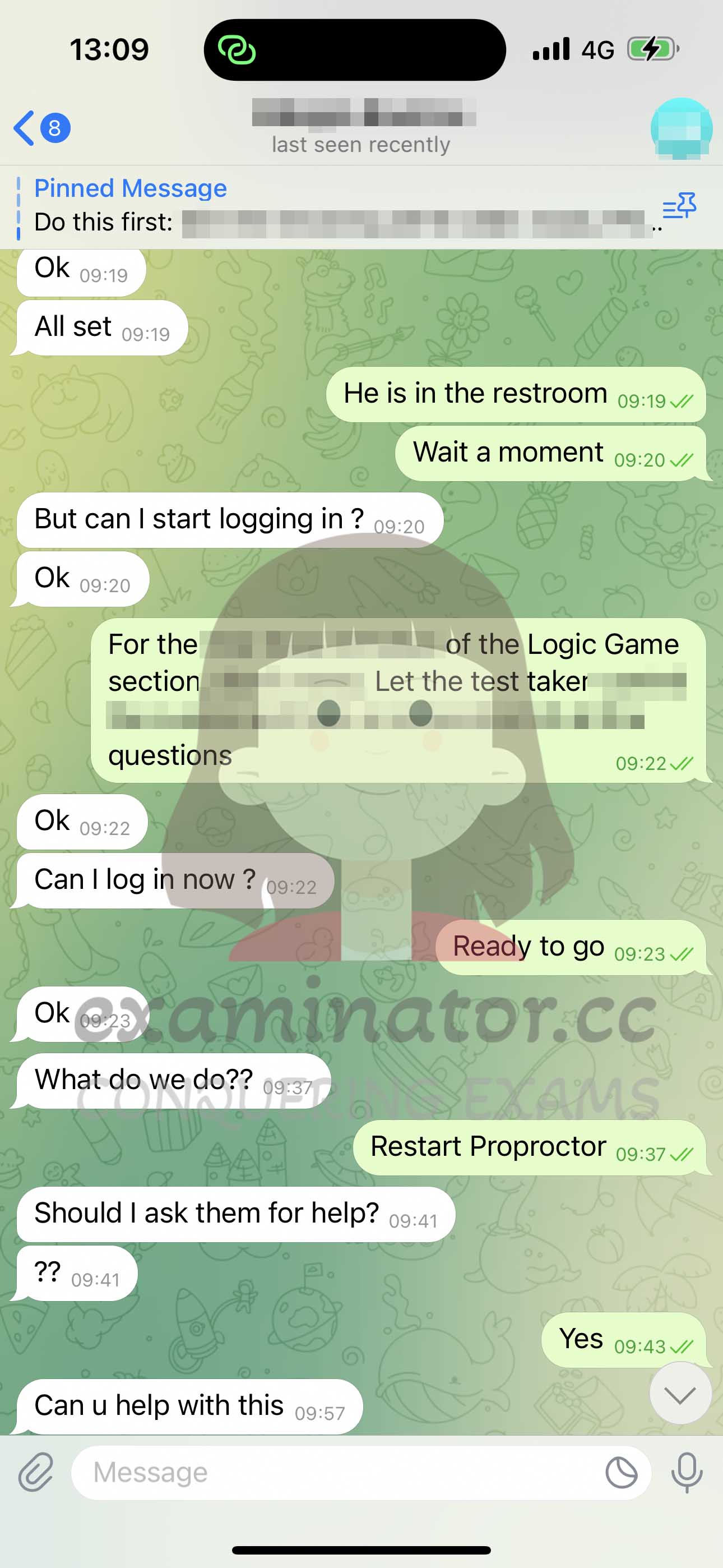LSAT代考保分成功案例#599的与客户对话截图