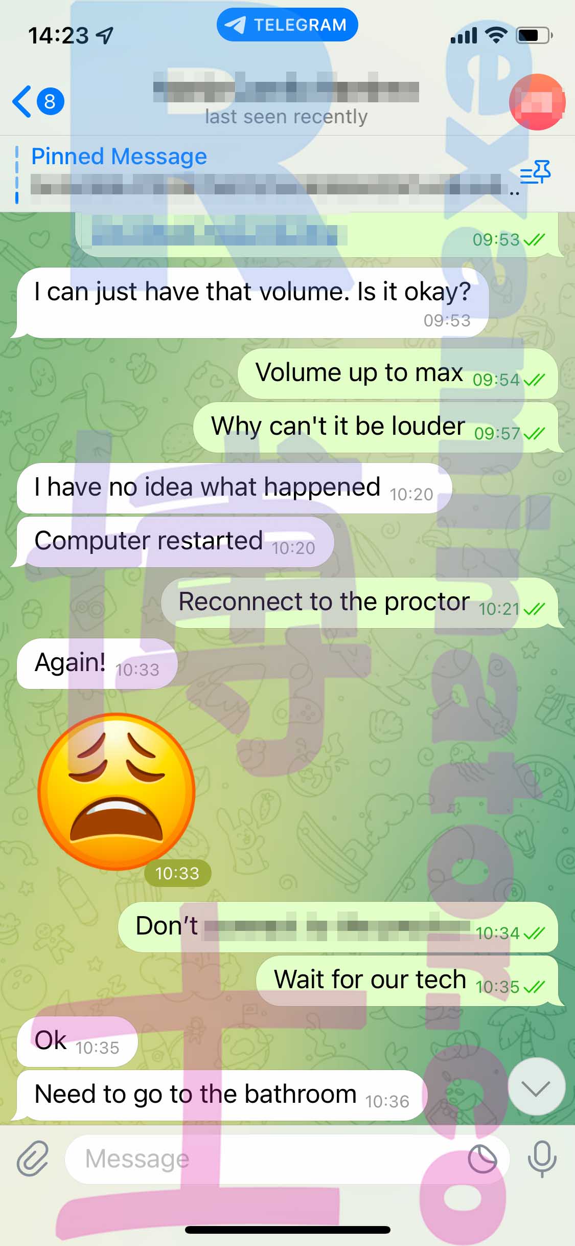 托福代考保分成功案例#448的与客户对话截图