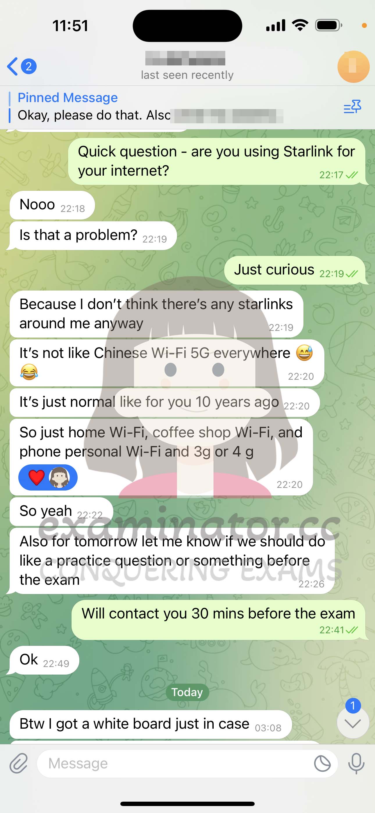 GMAT代考保分成功案例#593的与客户对话截图