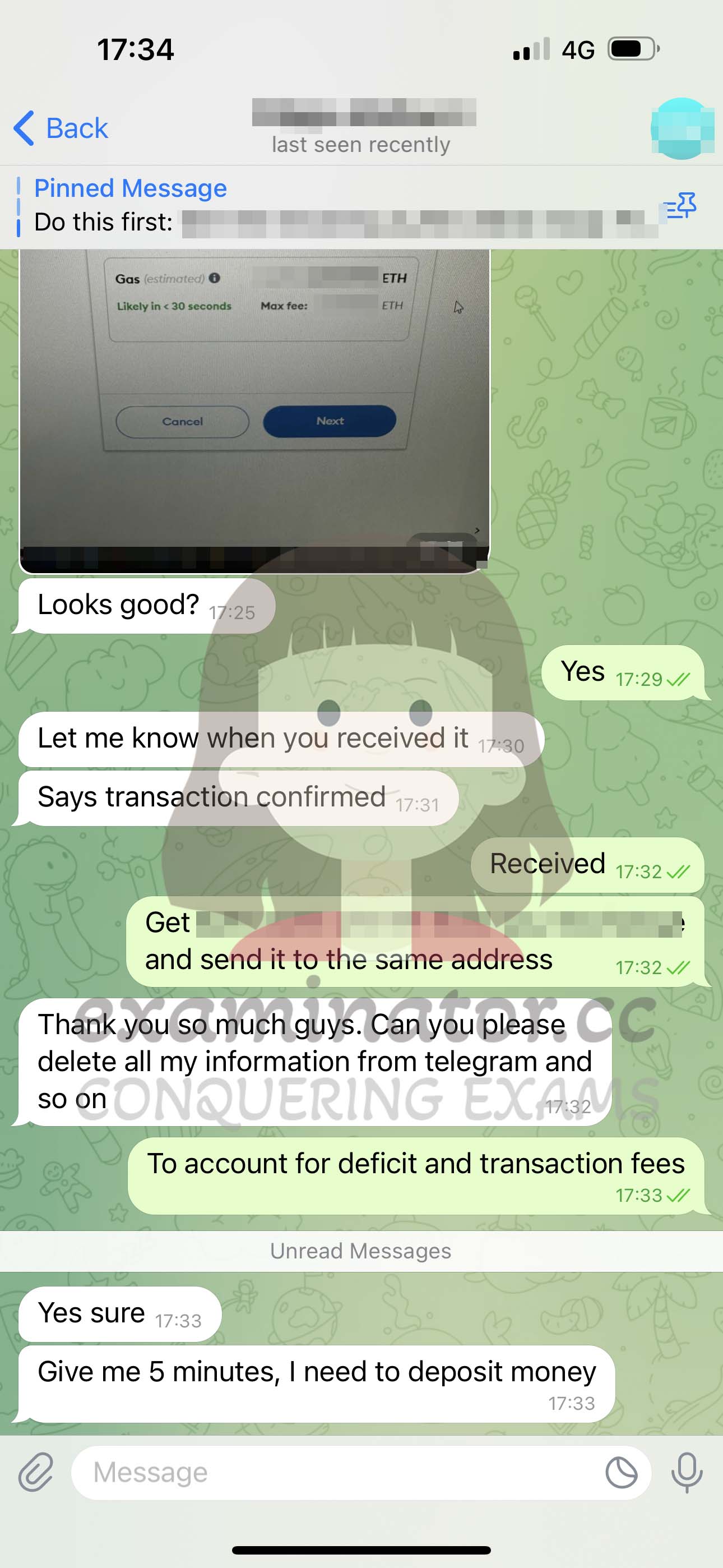 GMAT代考保分成功案例#568的与客户对话截图