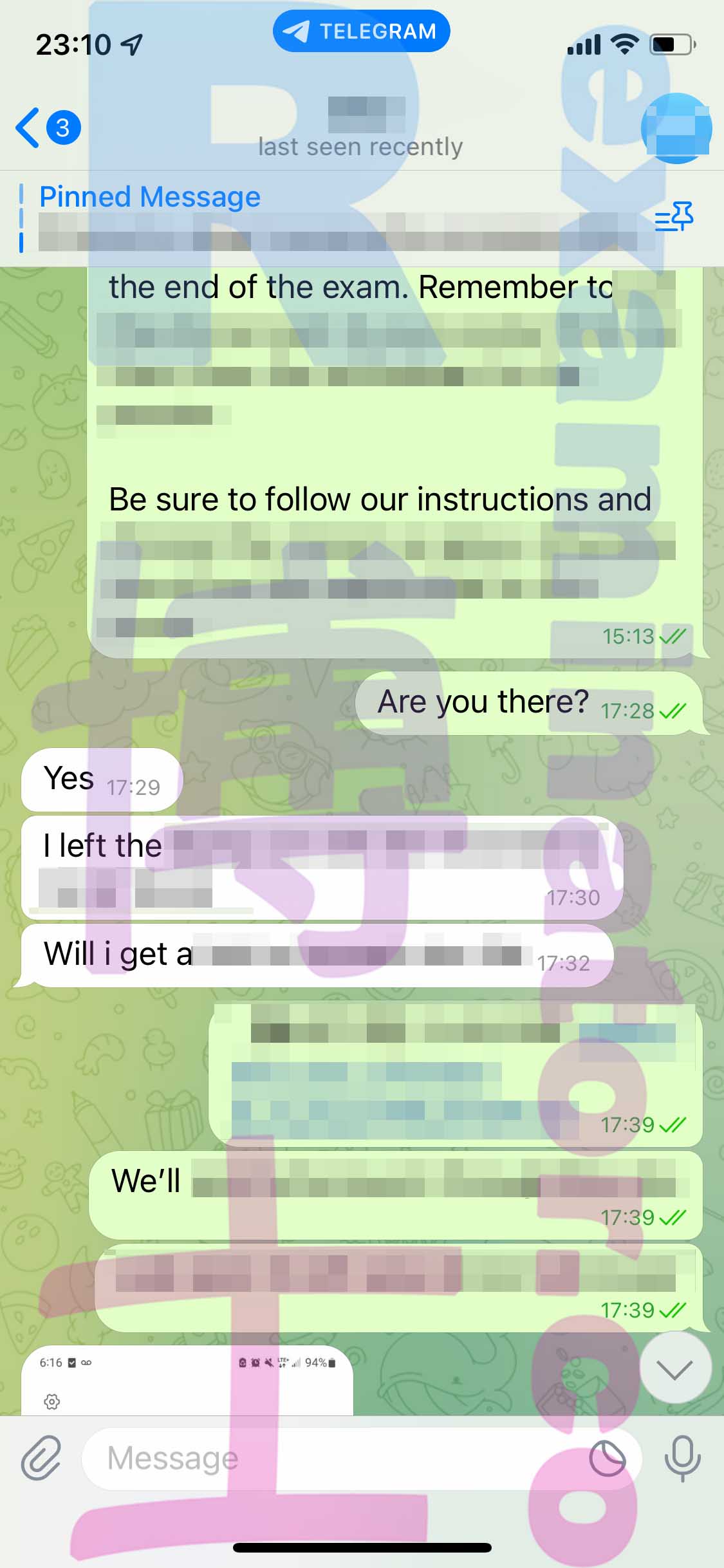 GRE代考保分成功案例#416的与客户对话截图