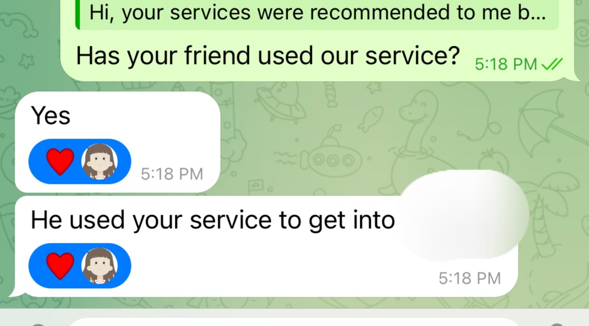 [代考保分动态]成功案例#403的对话截图