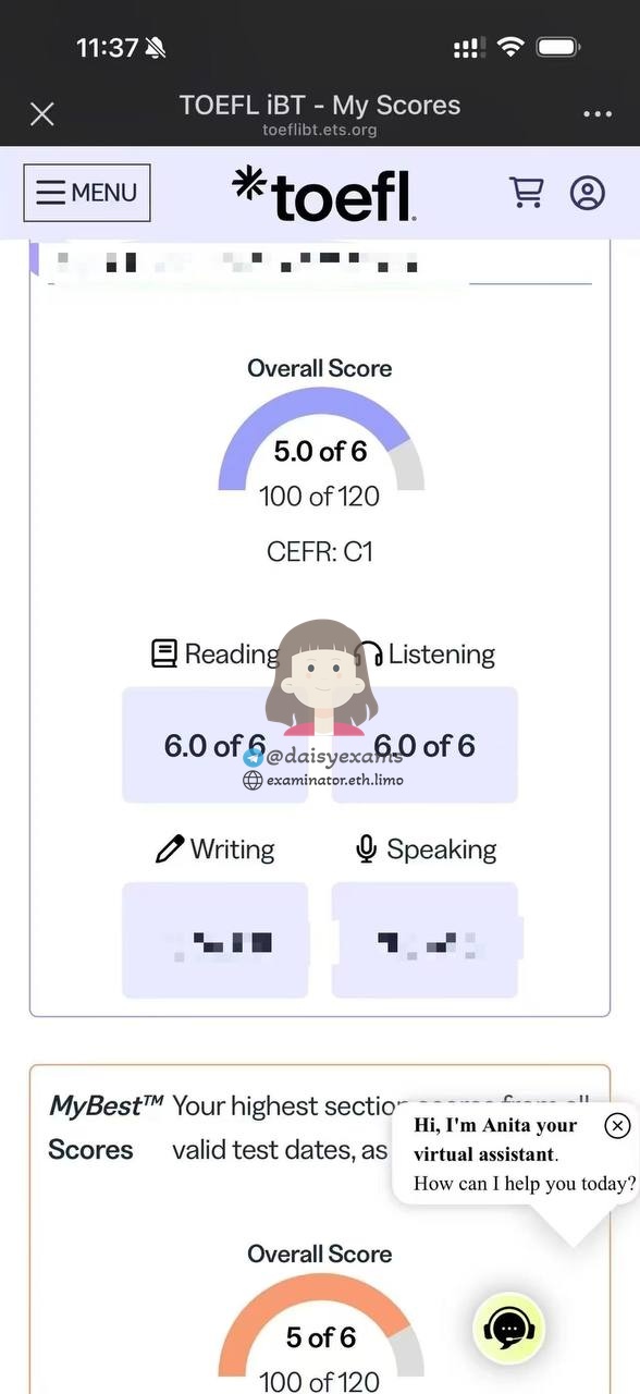 托福代考保分成功案例#741的与客户对话截图