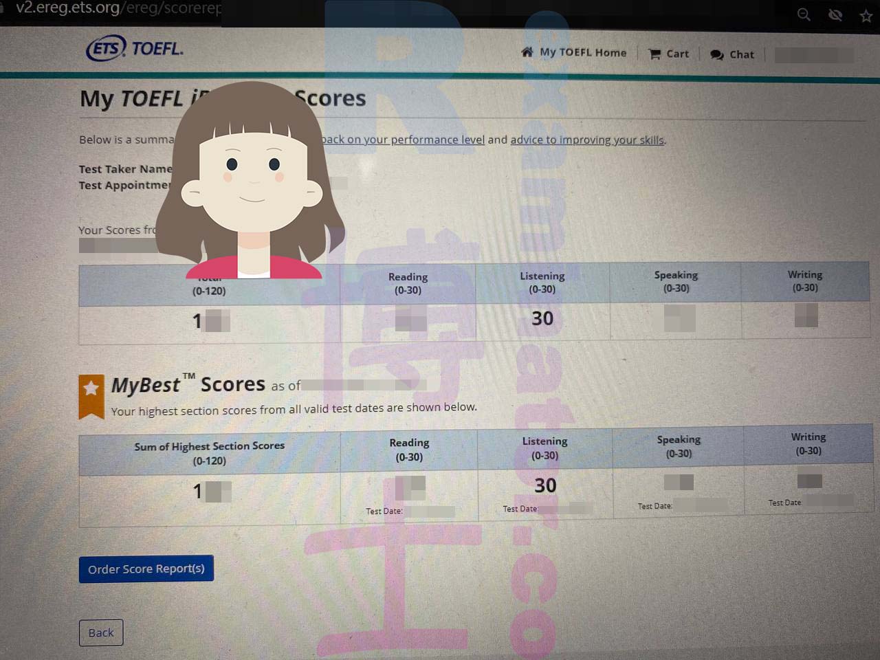 🎉 Taiwanese Customer Receives Impressive Official TOEFL Score with Help from Sifus - Professional Guidance Guaranteed Success! 🌟
