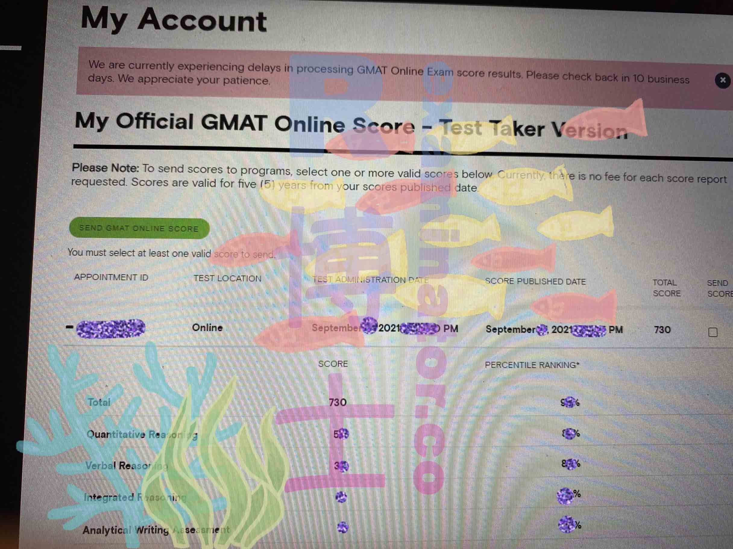 GMAT Online score of 730 officially released! Congratulations to student S~
