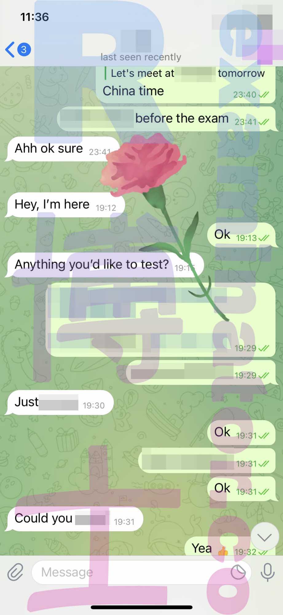 GRE代考保分成功案例#307的与客户对话截图