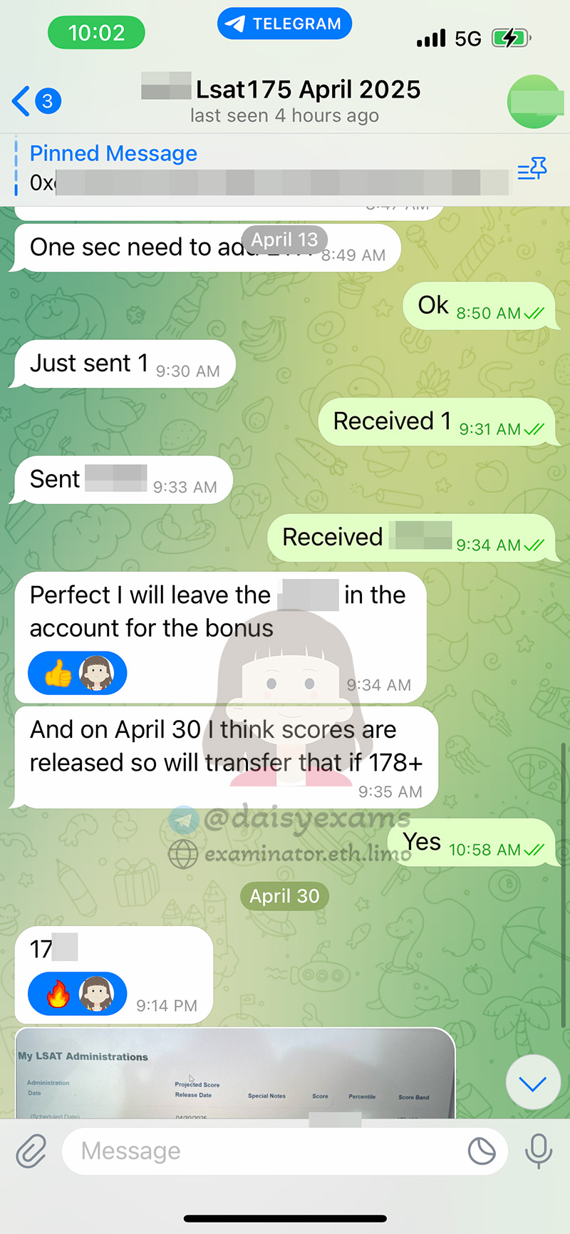gre score cancel false alarm