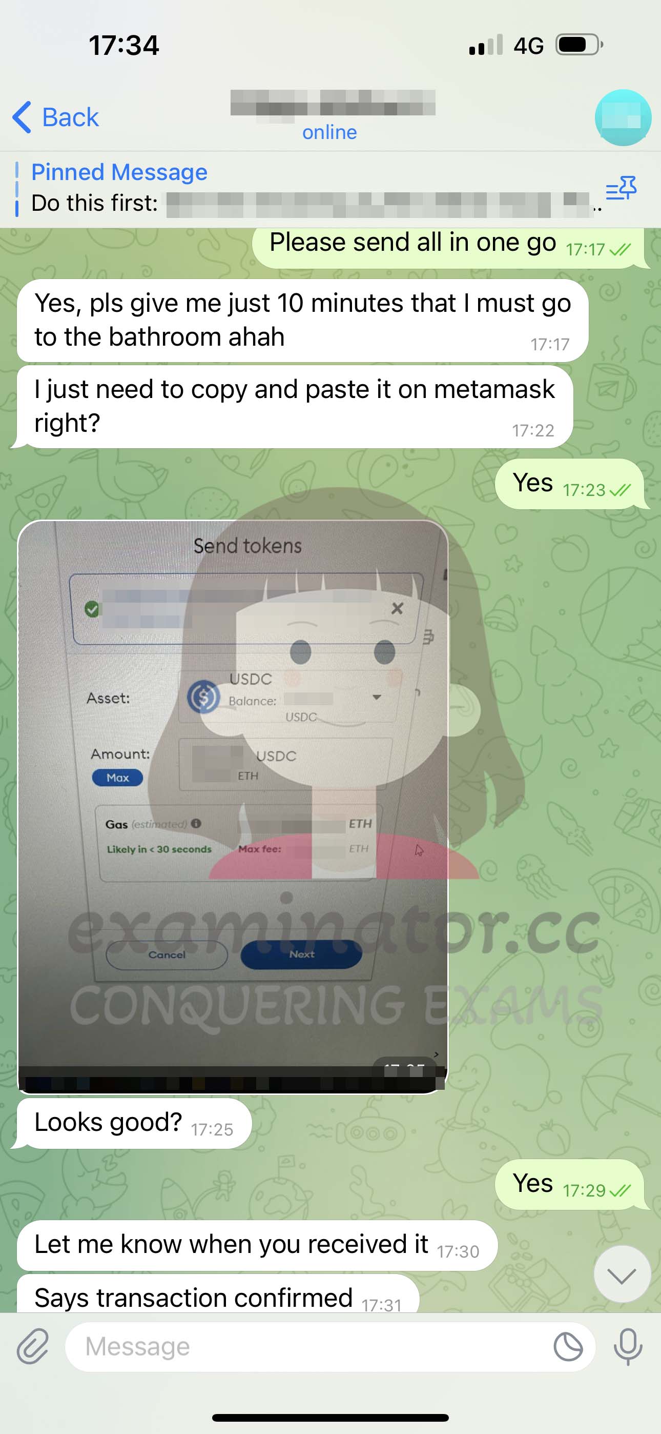 GMAT代考保分成功案例#568的与客户对话截图
