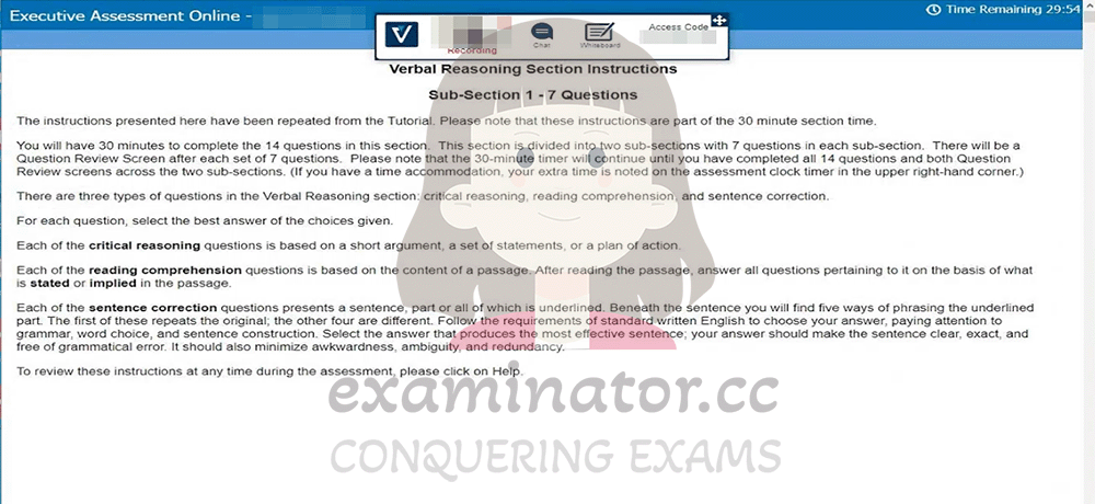 破解OnVUE进行作弊代考EA代考: Verbal Reasoning