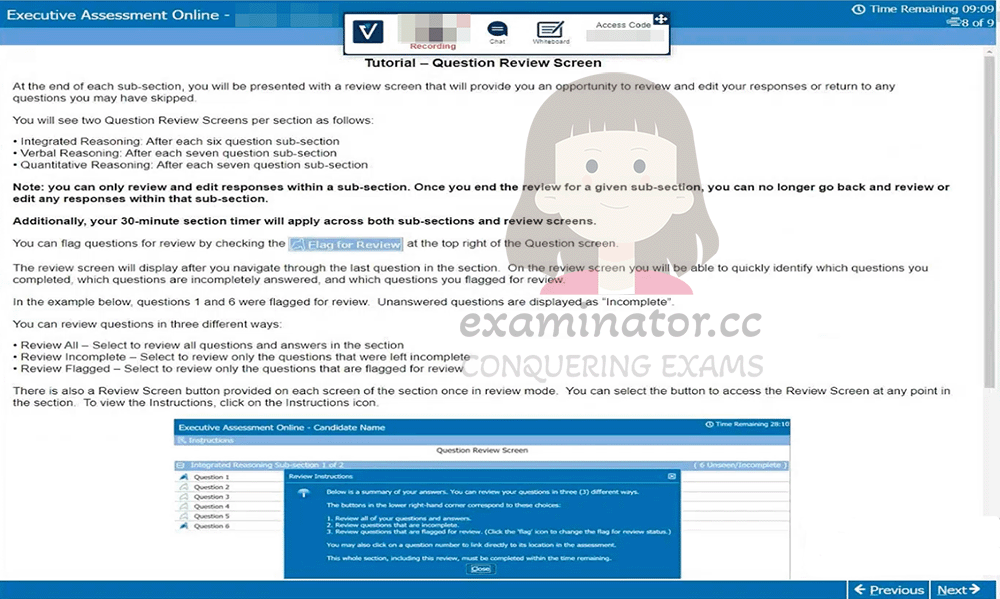 破解OnVUE进行作弊代考EA代考: Tutorial - Question Review Screen