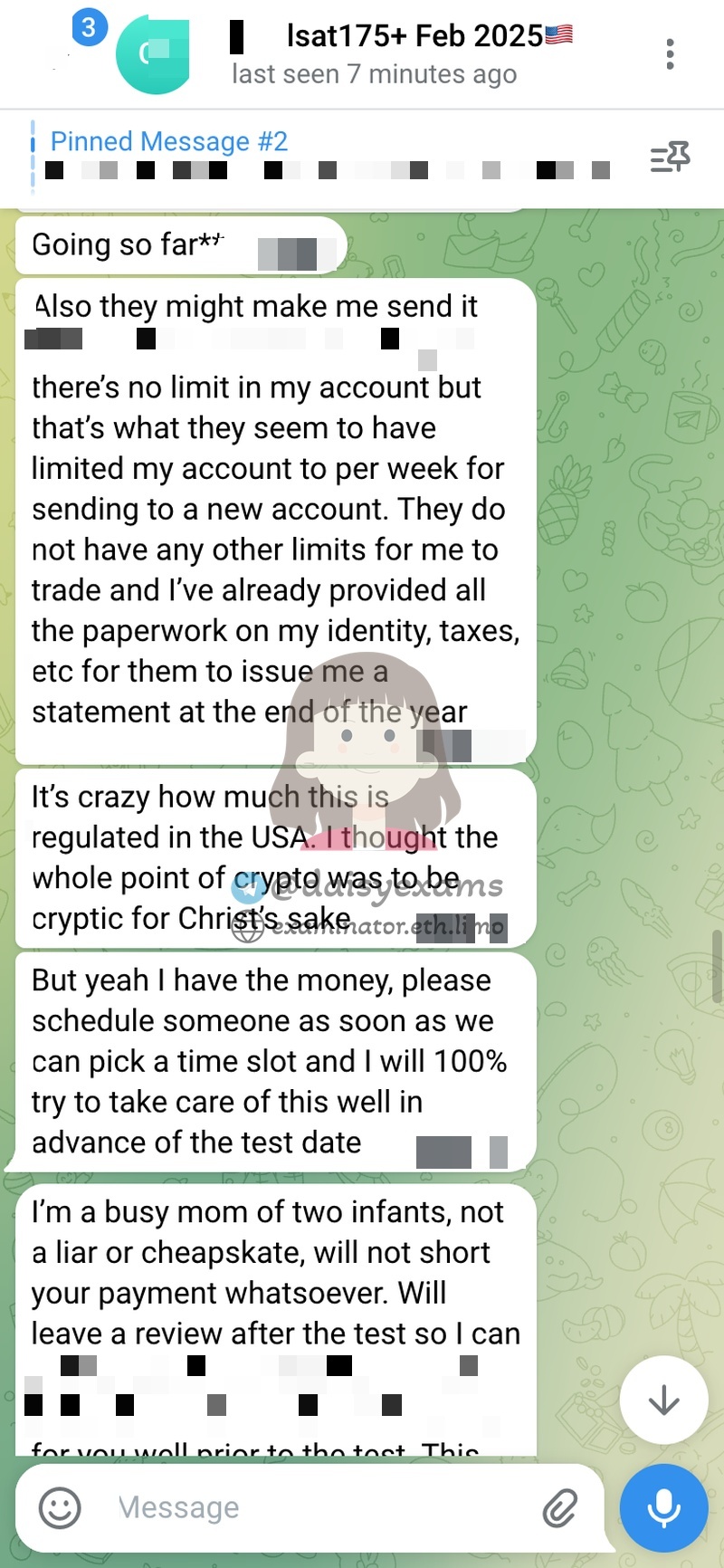 LSAT代考:客户背景与支付能力说明