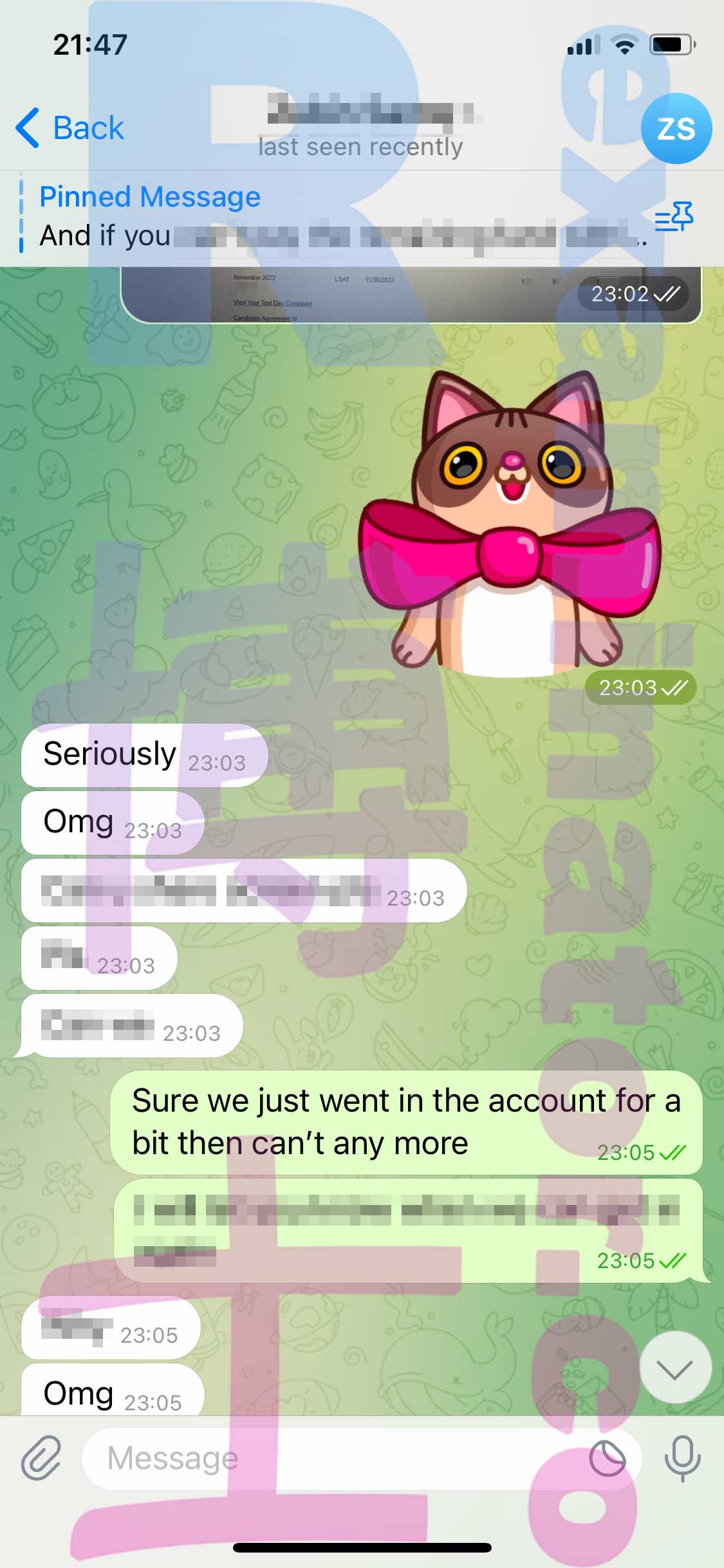 LSAT代考保分成功案例#426的与客户对话截图