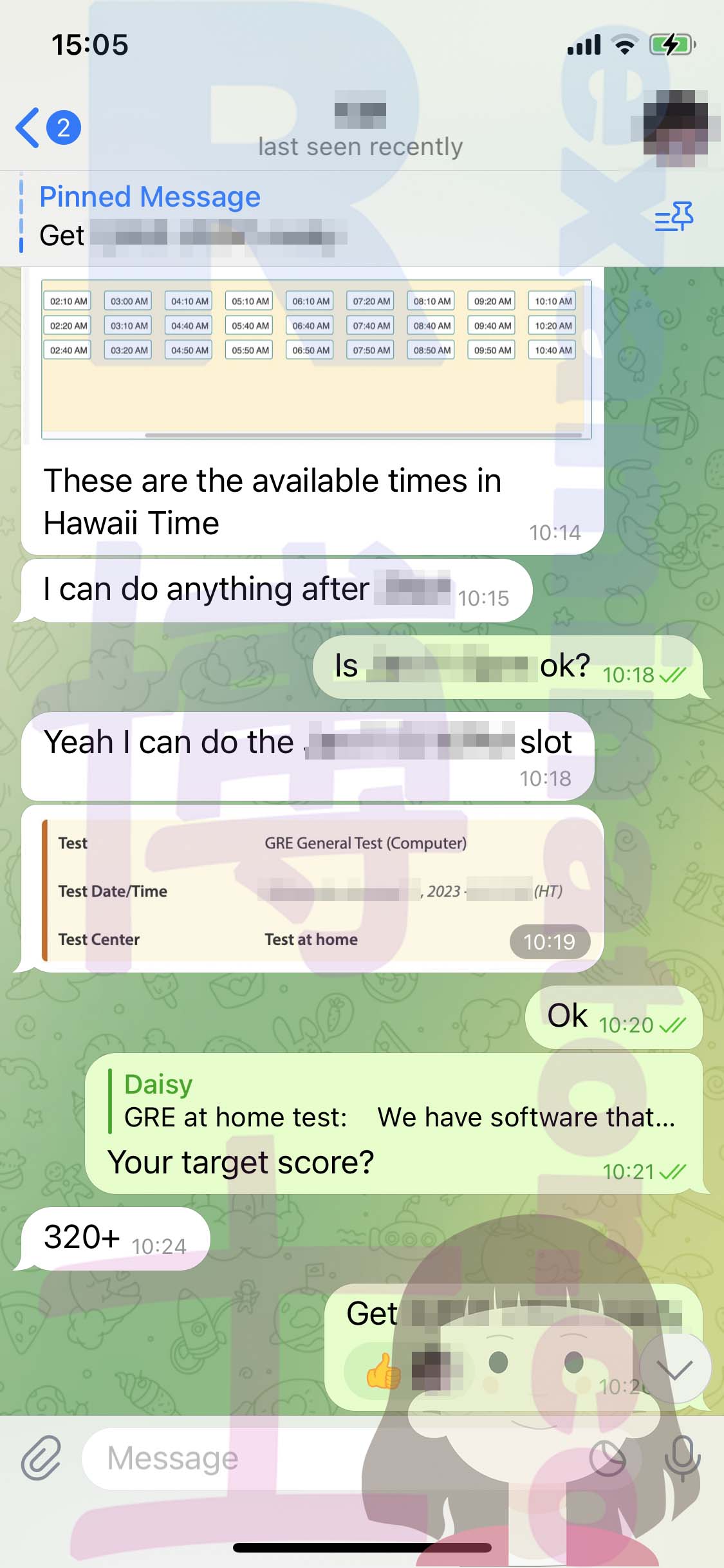 [GRE代考保分]成功案例#337的对话截图