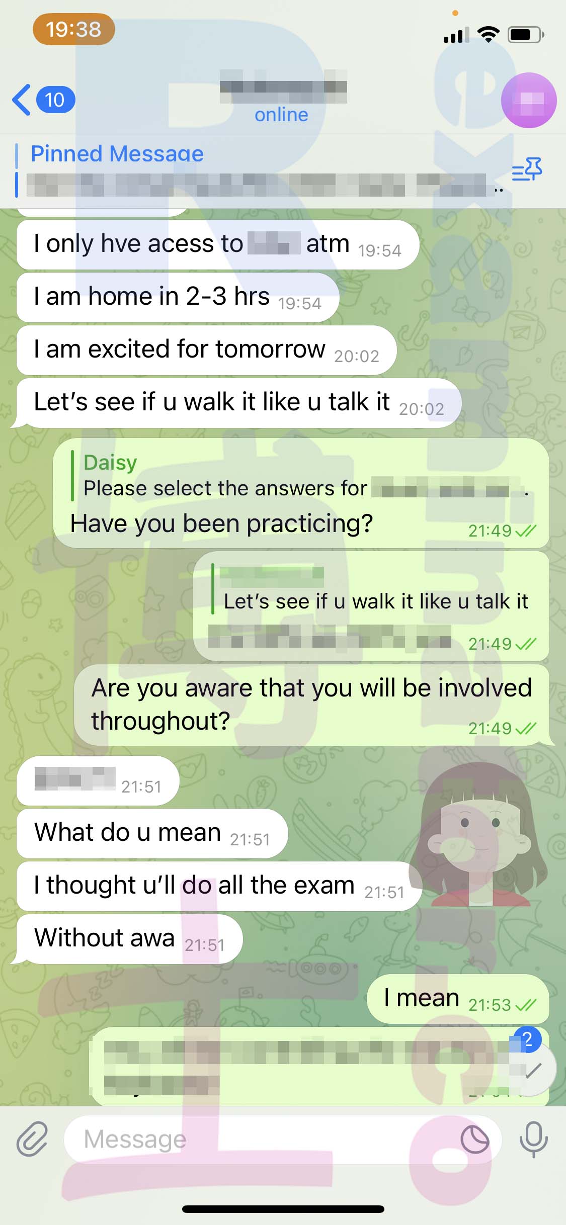 GMAT代考保分成功案例#478的与客户对话截图