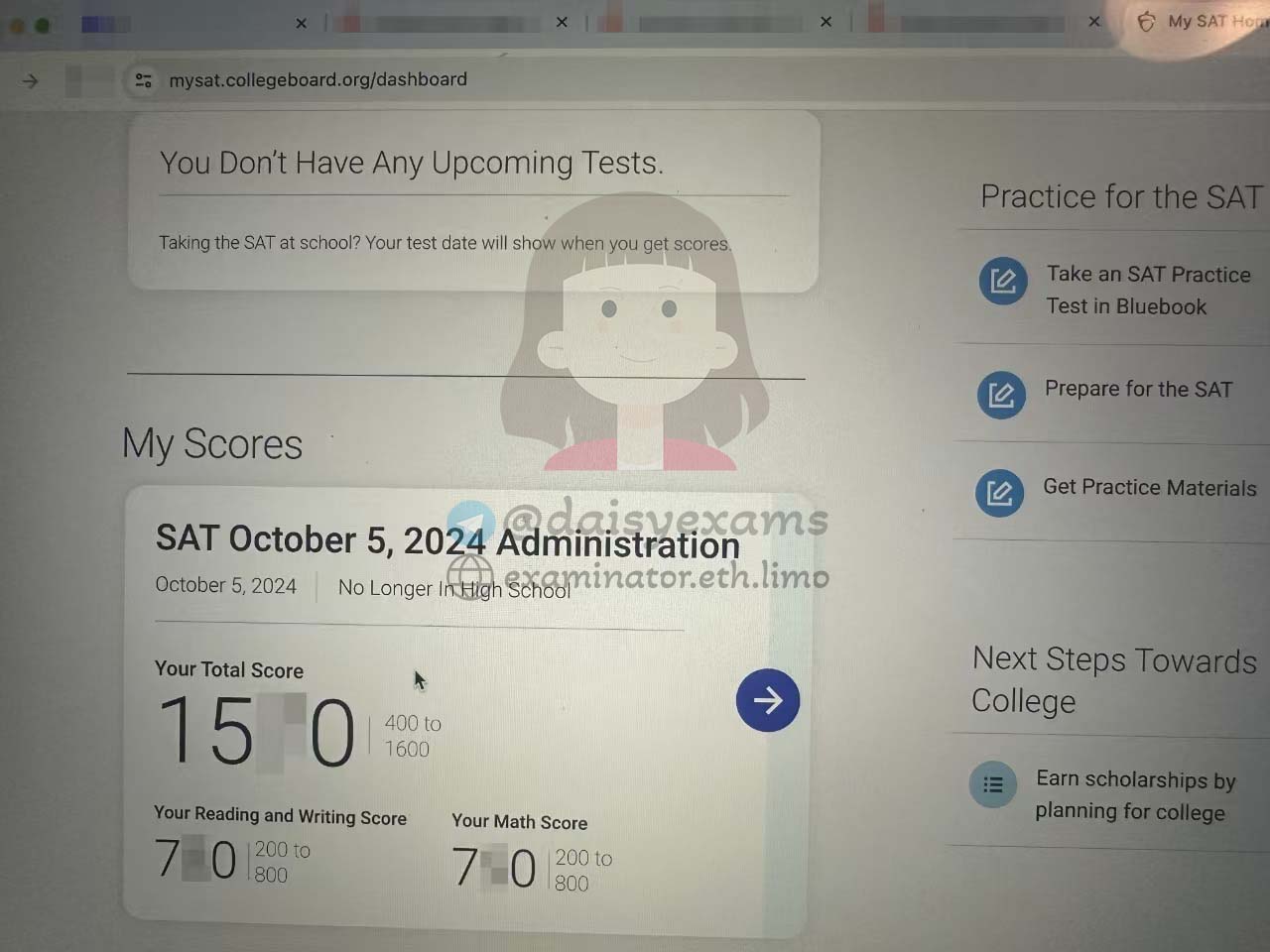 SAT代考保分成功案例#673的与客户对话截图