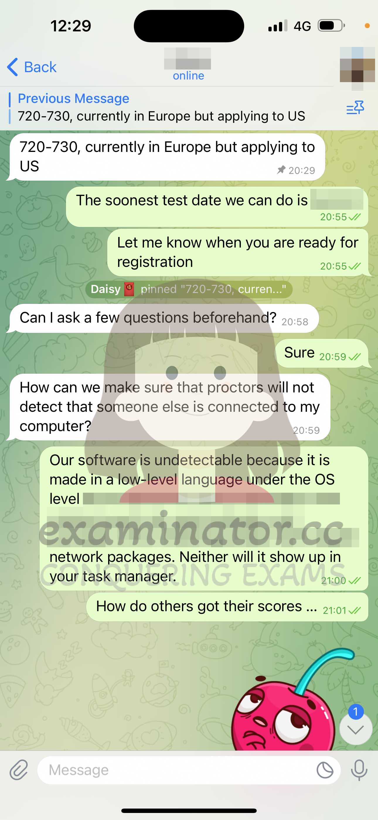 [GMAT代考保分]成功案例#381的对话截图
