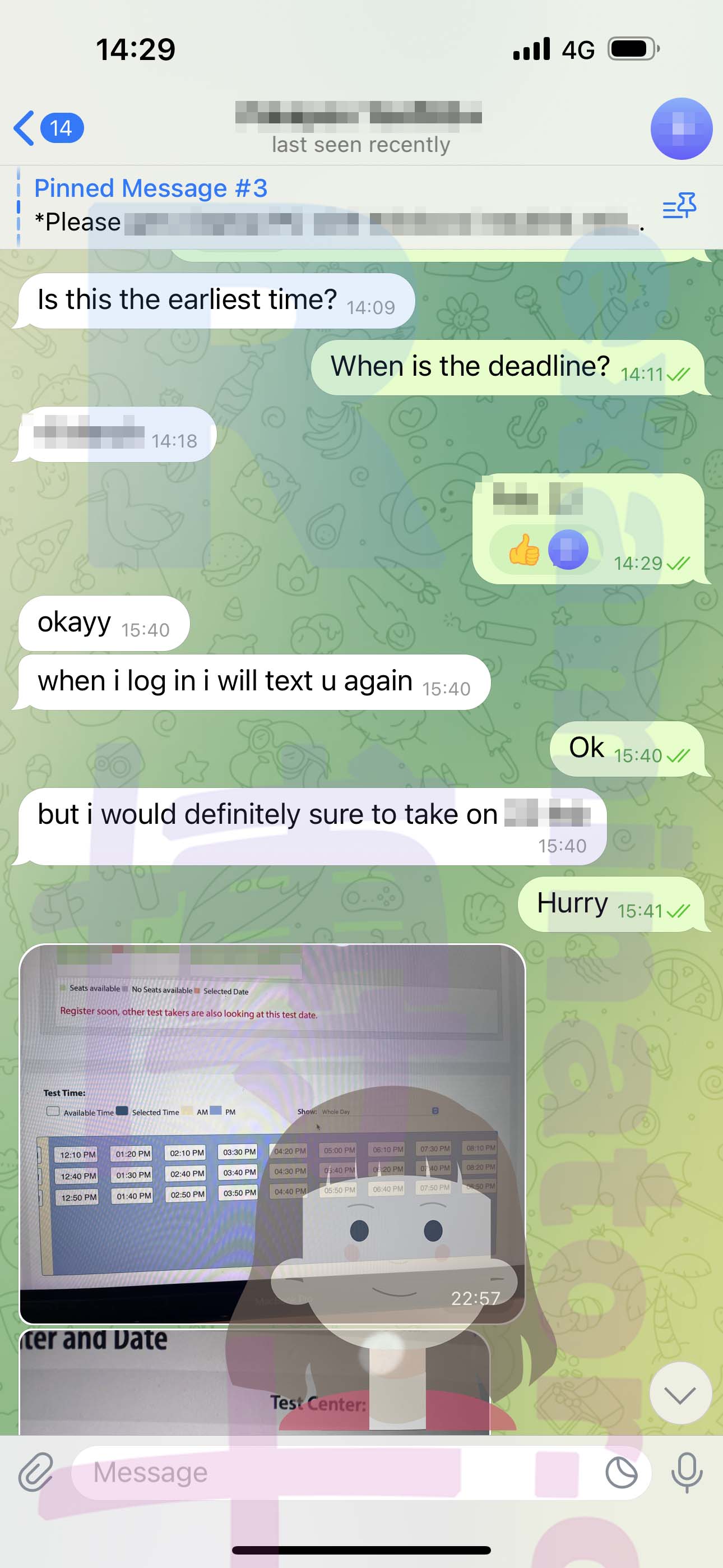 [GRE代考保分]成功案例#342的对话截图