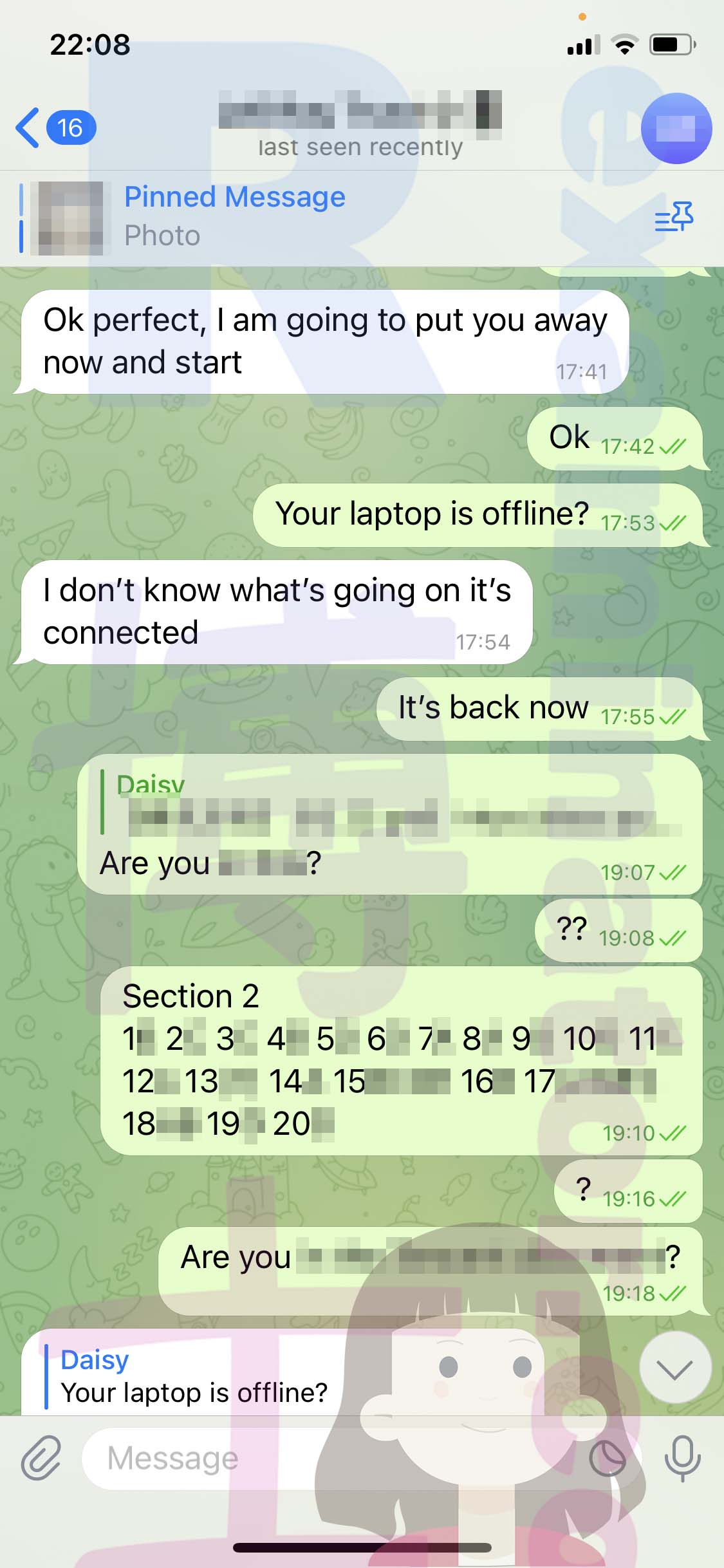 GRE代考保分成功案例#523的与客户对话截图