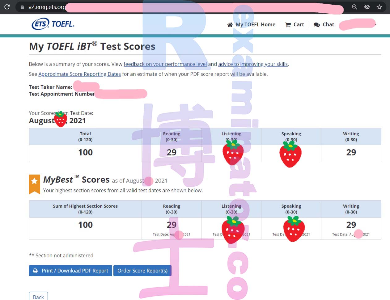 Score released~ Classmates want 100 points to meet the target smoothly!!
