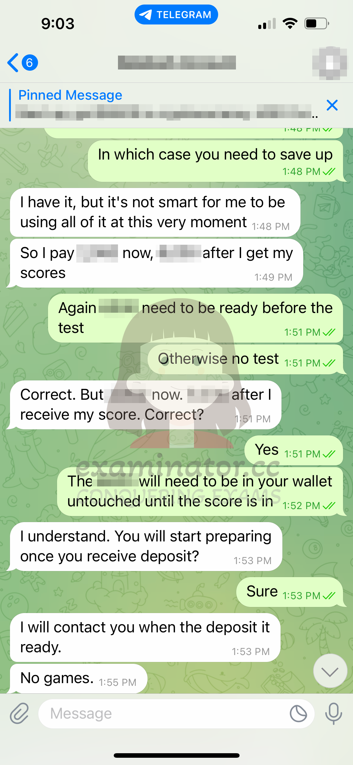 LSAT代考保分成功案例#571的与客户对话截图