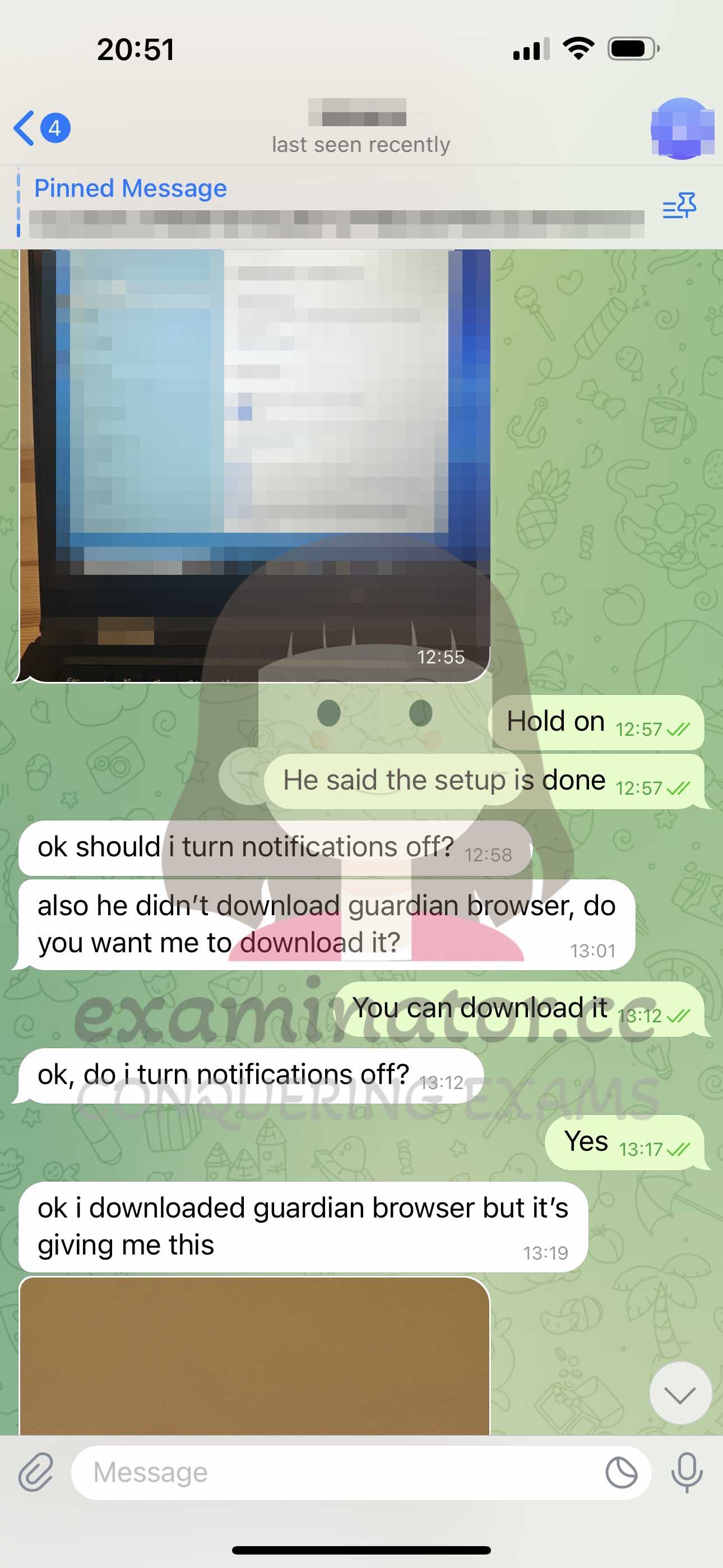 GRE代考保分成功案例#611的与客户对话截图