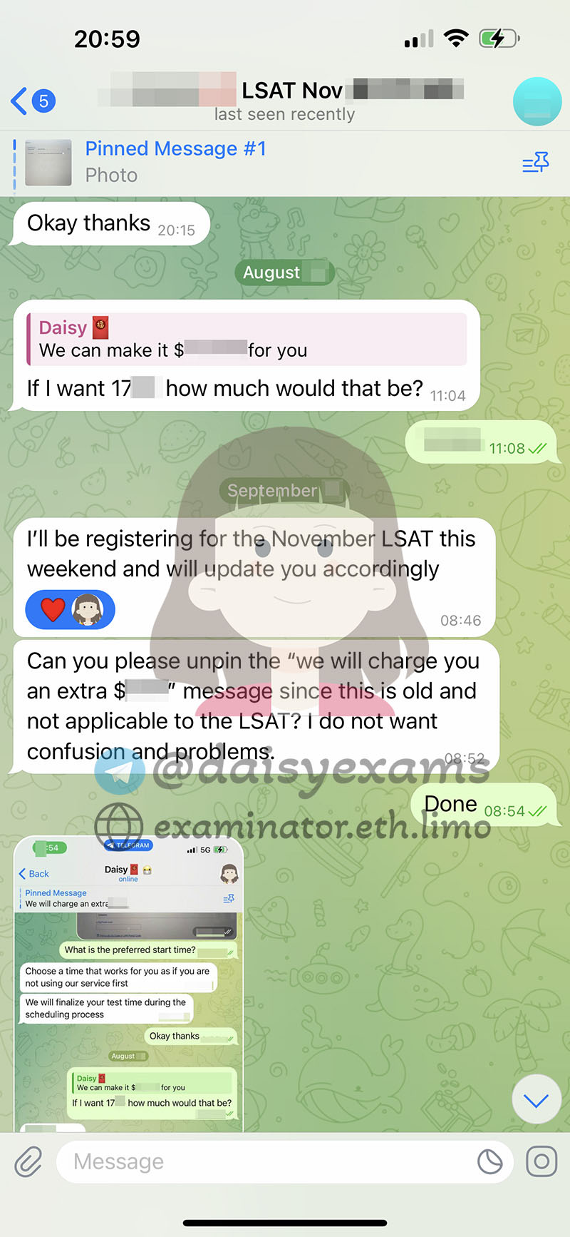 美国 LSAT 代考客户咨询3