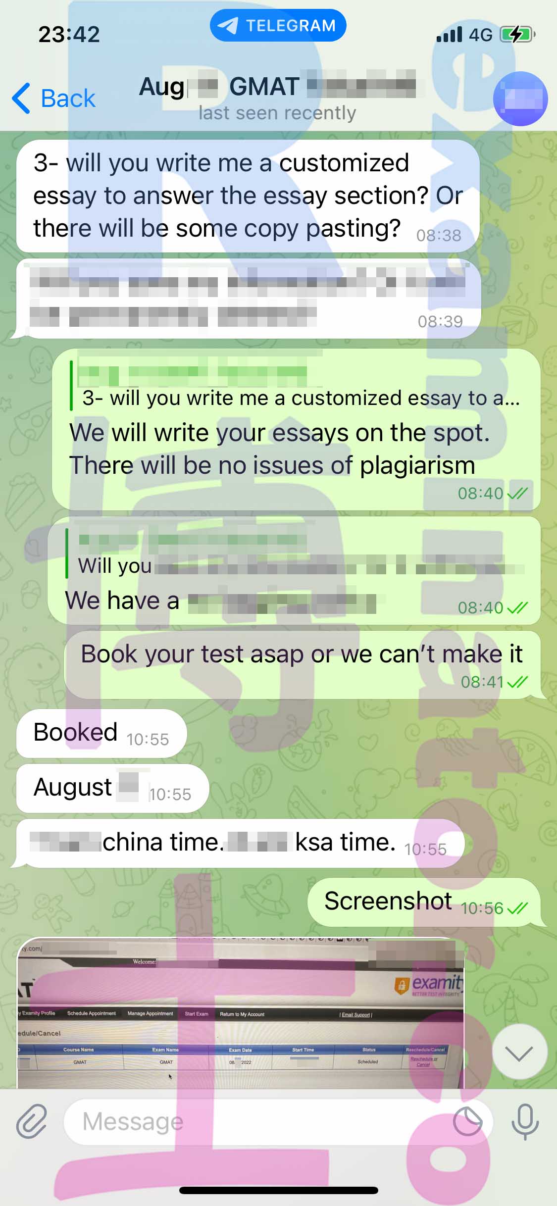 [GMAT代考保分]成功案例#229的对话截图