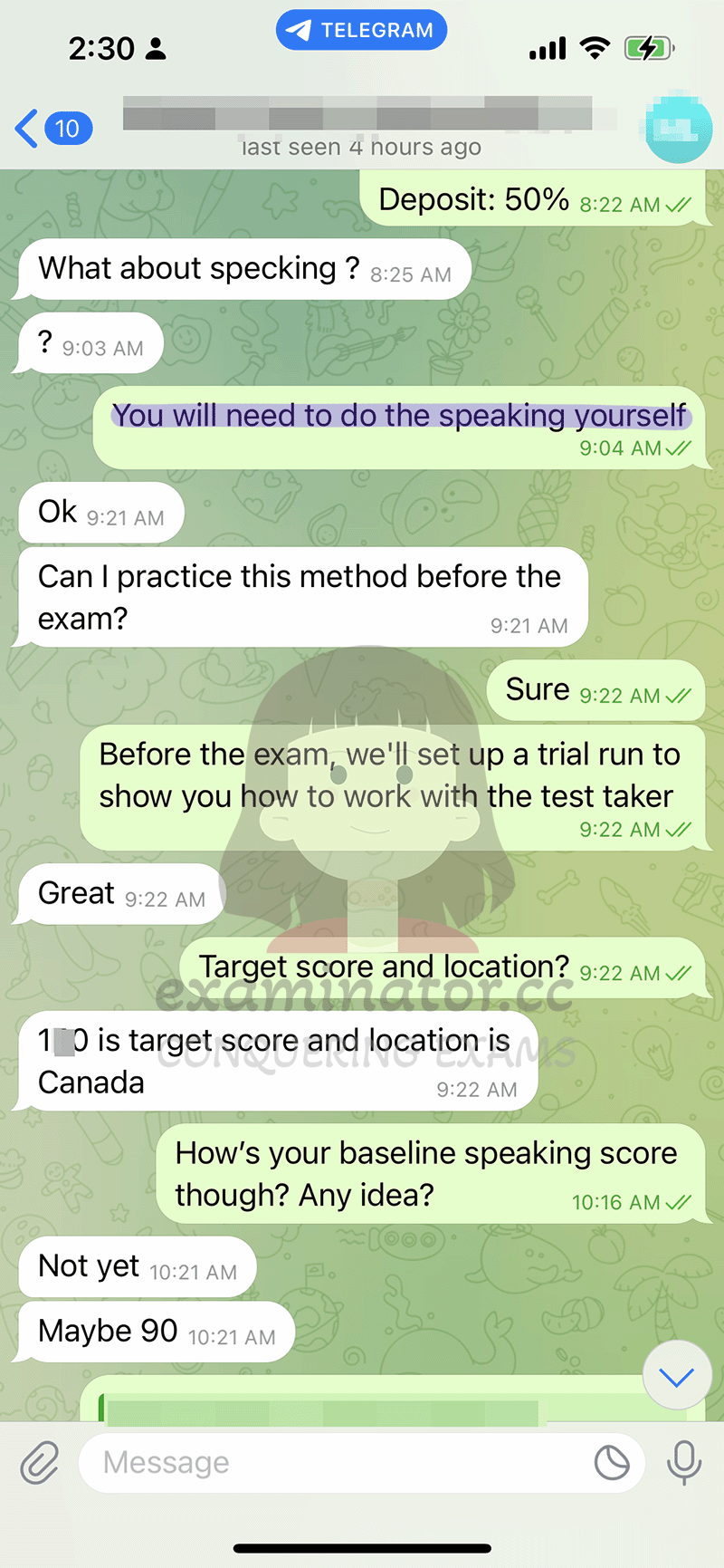 duolingo english test cheating speaking section