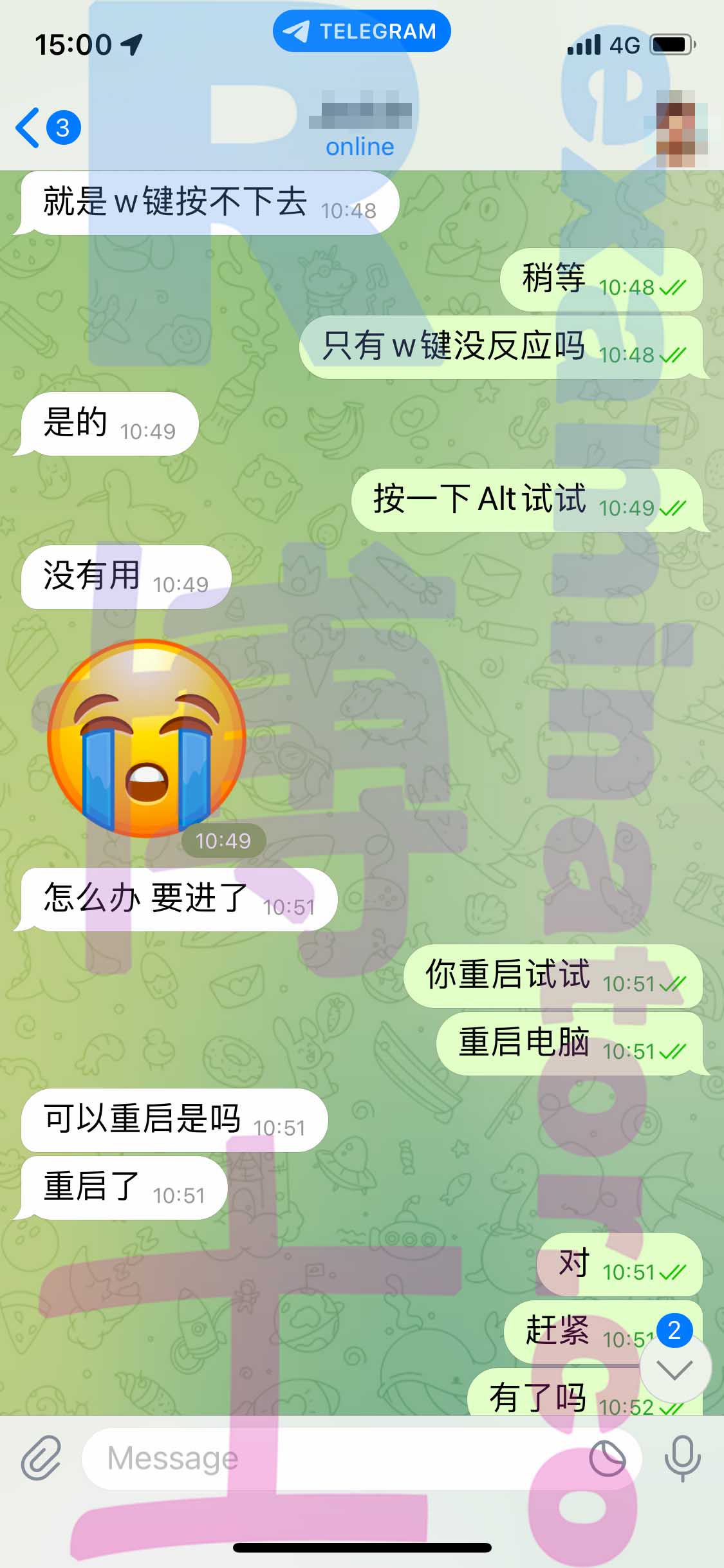 托福代考保分成功案例#446的与客户对话截图