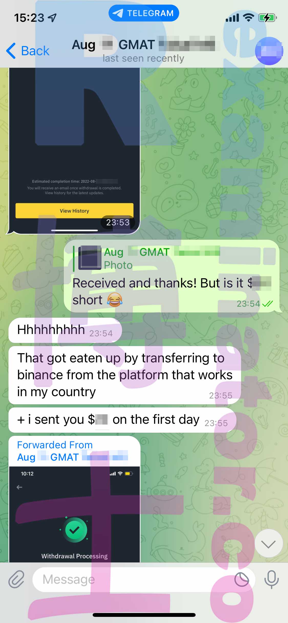 GMAT代考保分成功案例#365的与客户对话截图