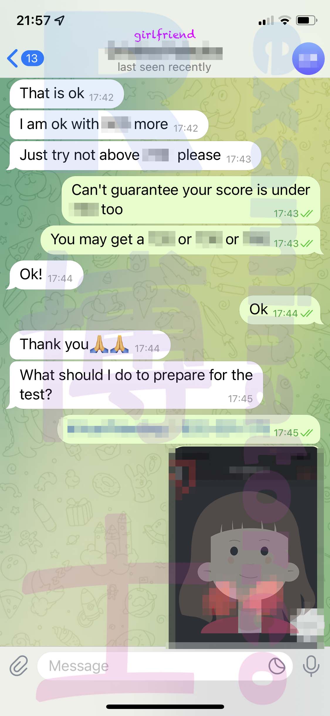 GMAT代考保分成功案例#473的与客户对话截图