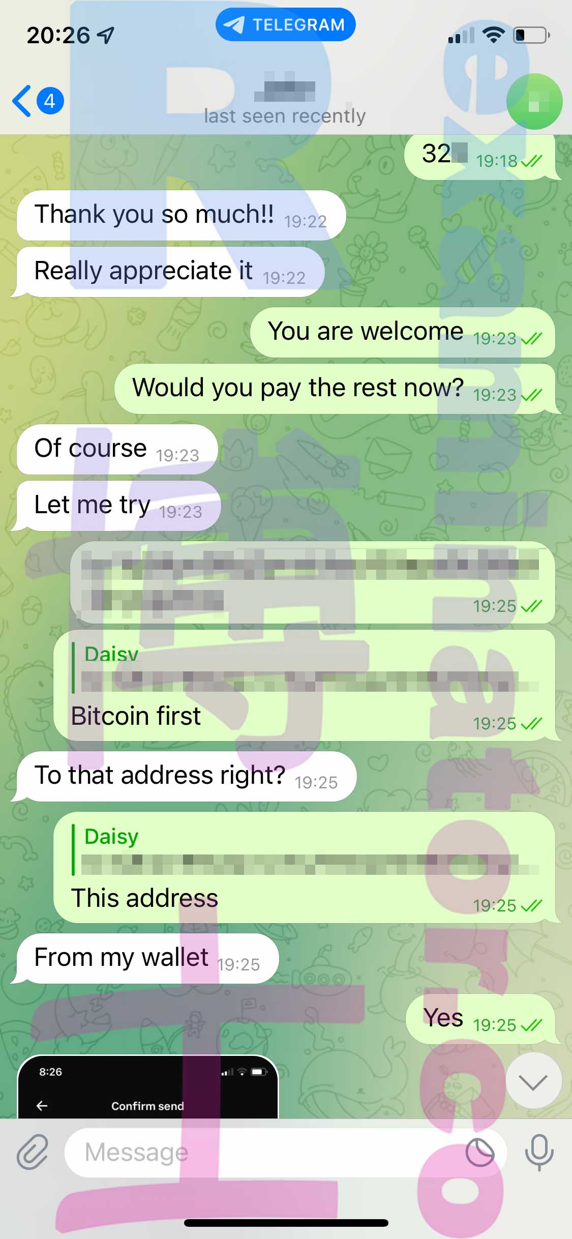 GRE代考保分成功案例#391的与客户对话截图