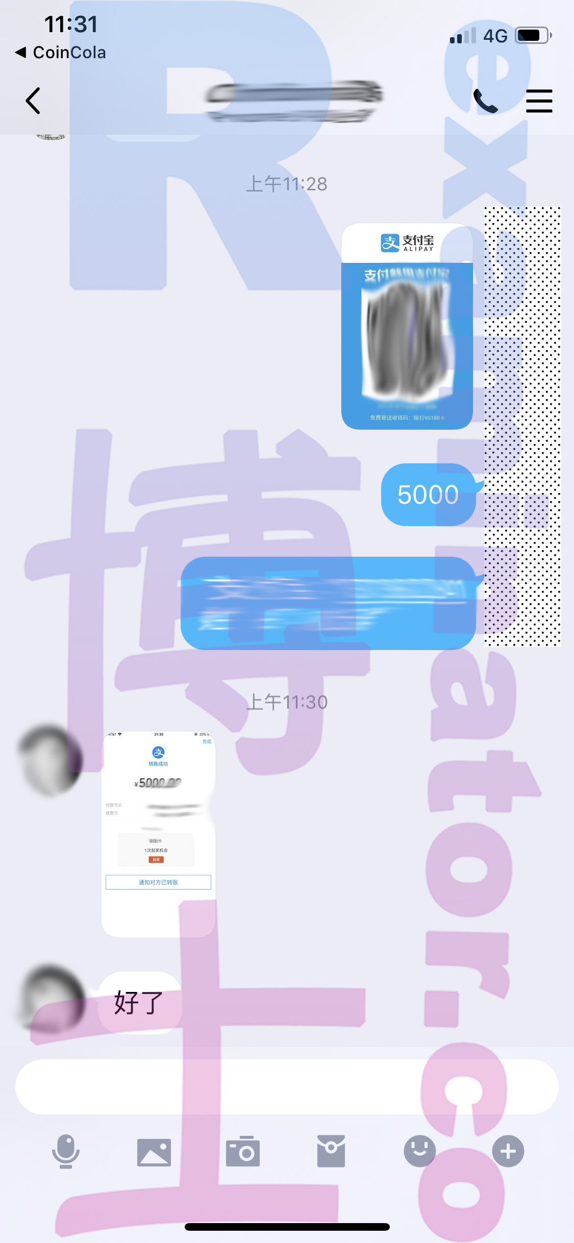 托福代考保分成功案例#39的与客户对话截图