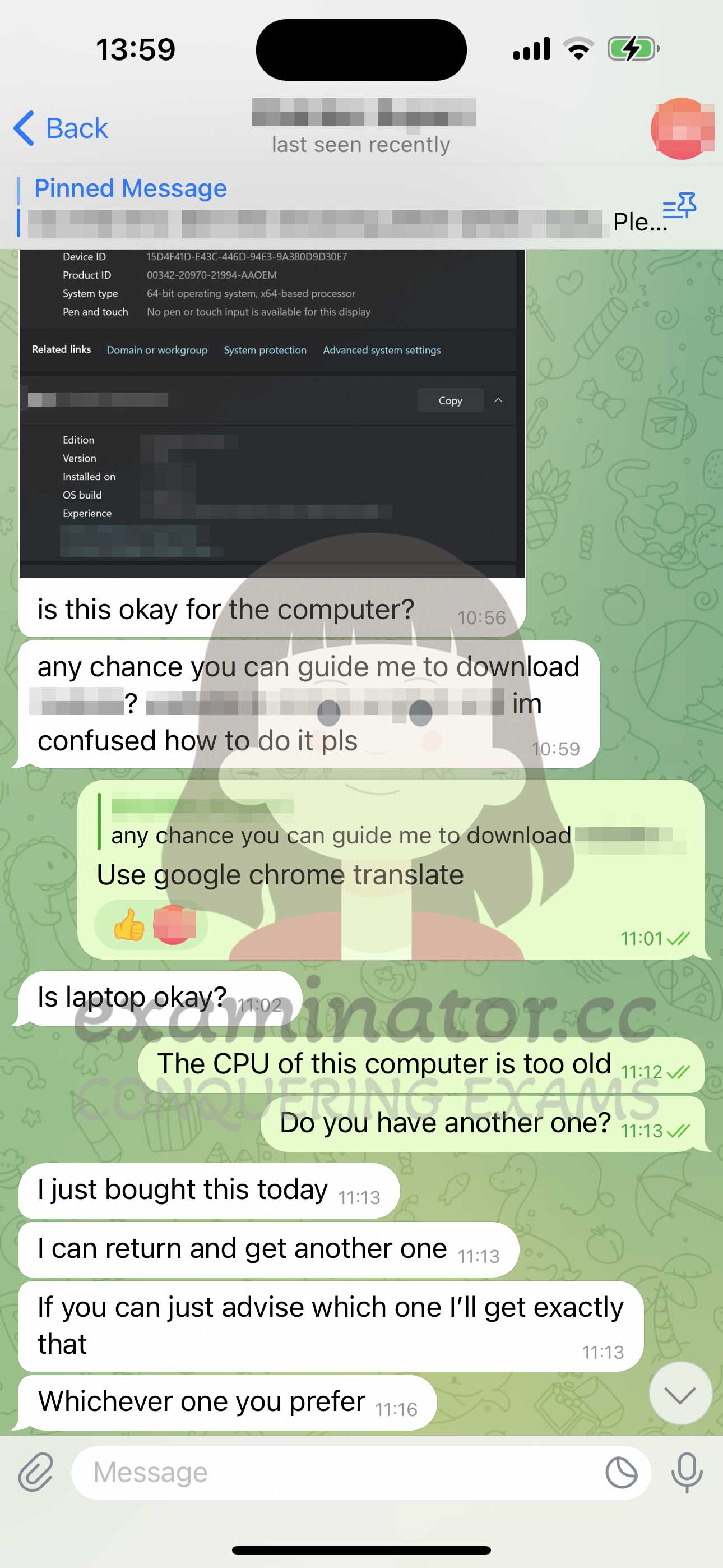 GMAT代考保分成功案例#608的与客户对话截图