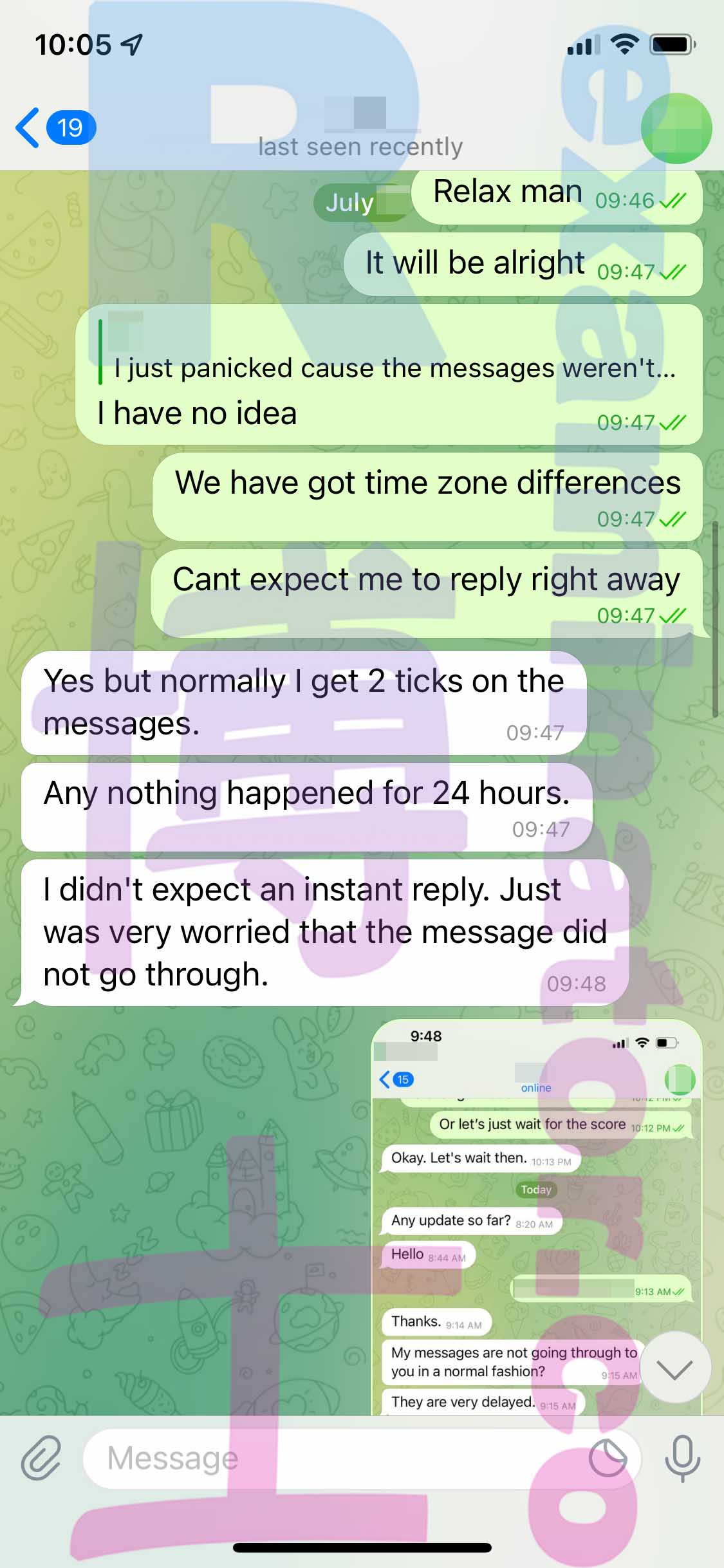 GRE代考保分成功案例#349的与客户对话截图