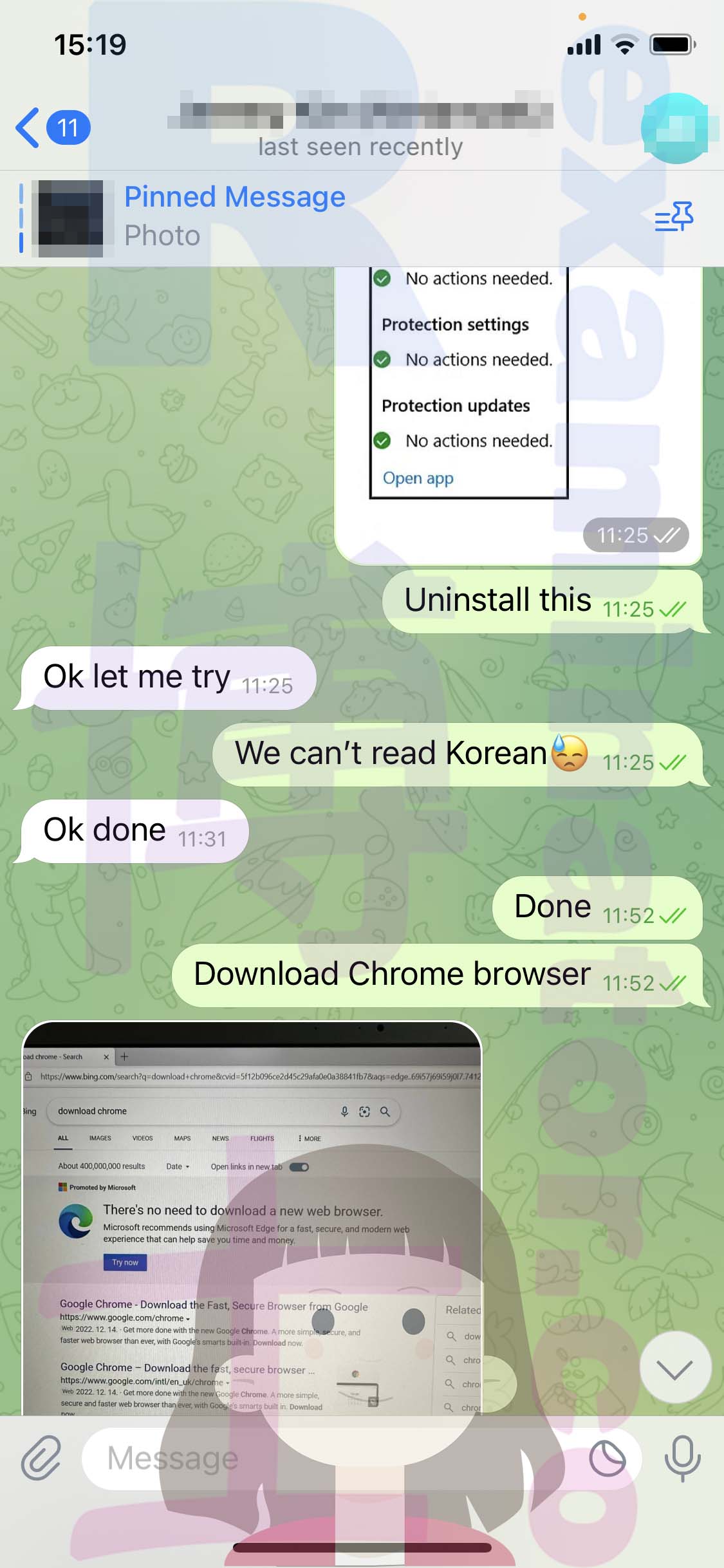 GRE代考保分成功案例#534的与客户对话截图