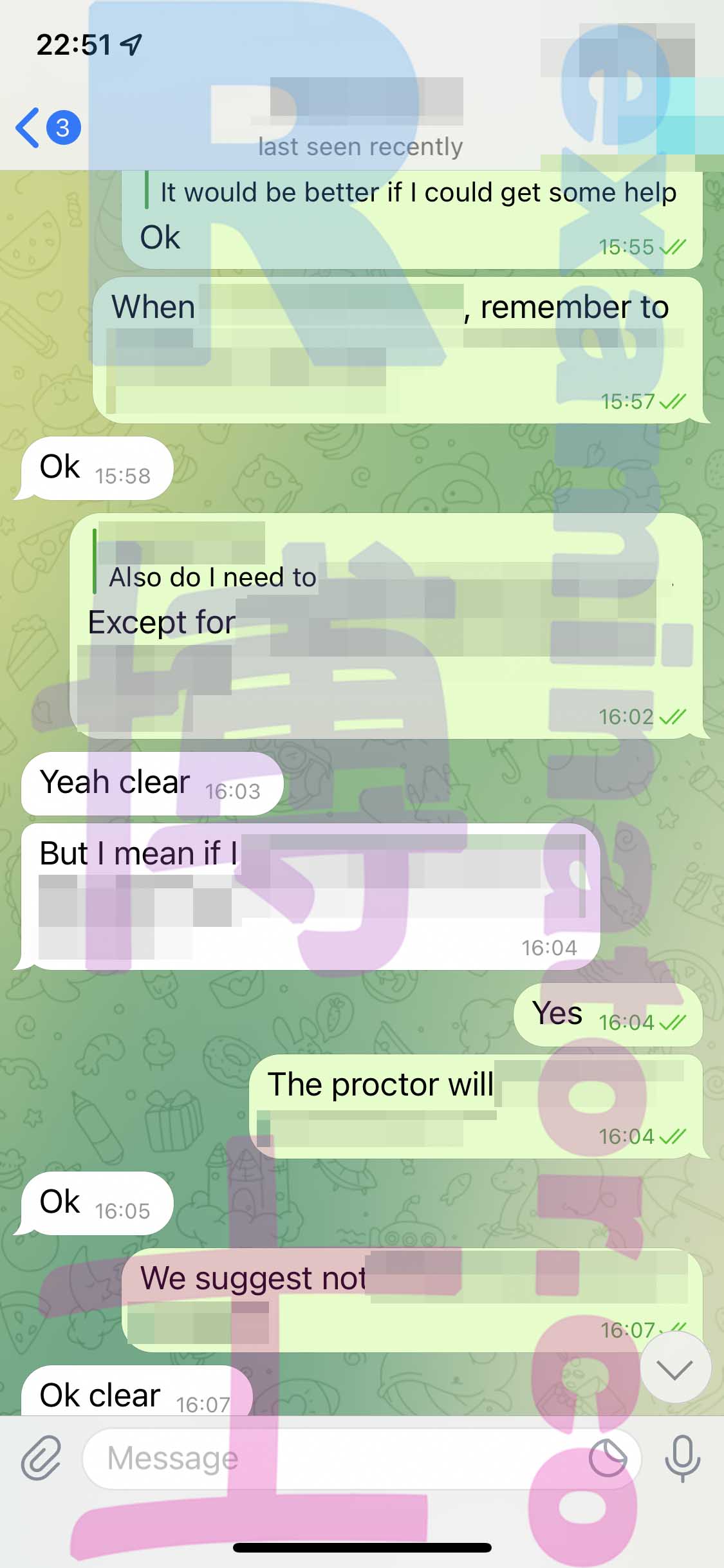 GRE代考保分成功案例#316的与客户对话截图