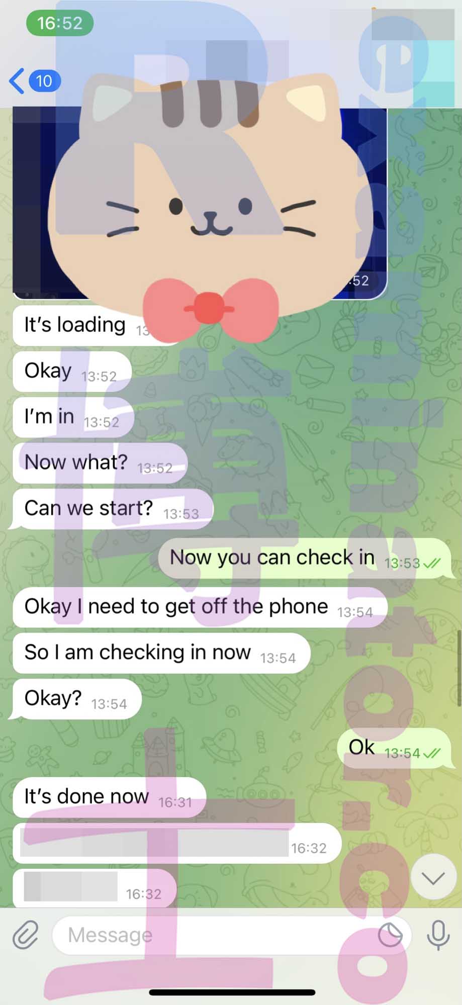 GRE代考保分成功案例#277的与客户对话截图