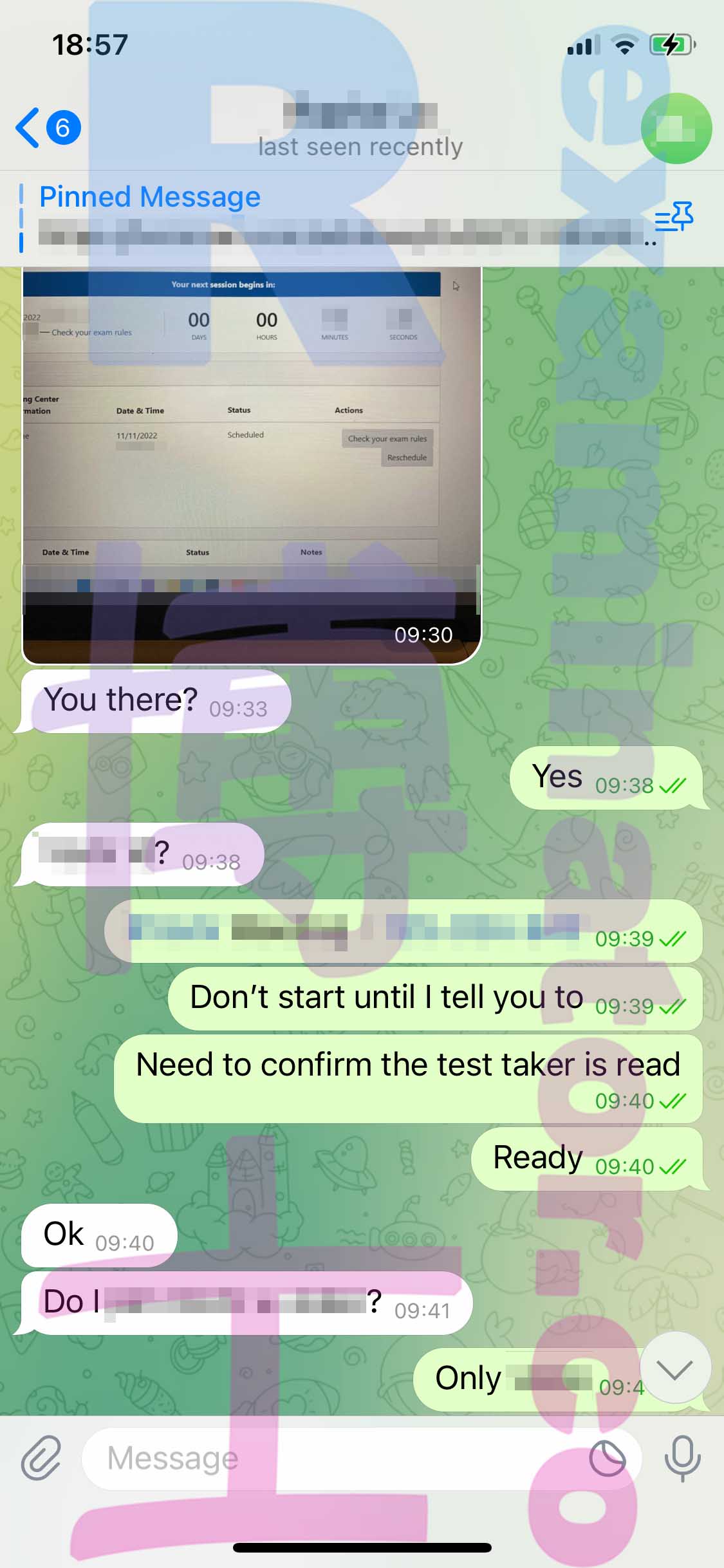 LSAT代考保分成功案例#423的与客户对话截图