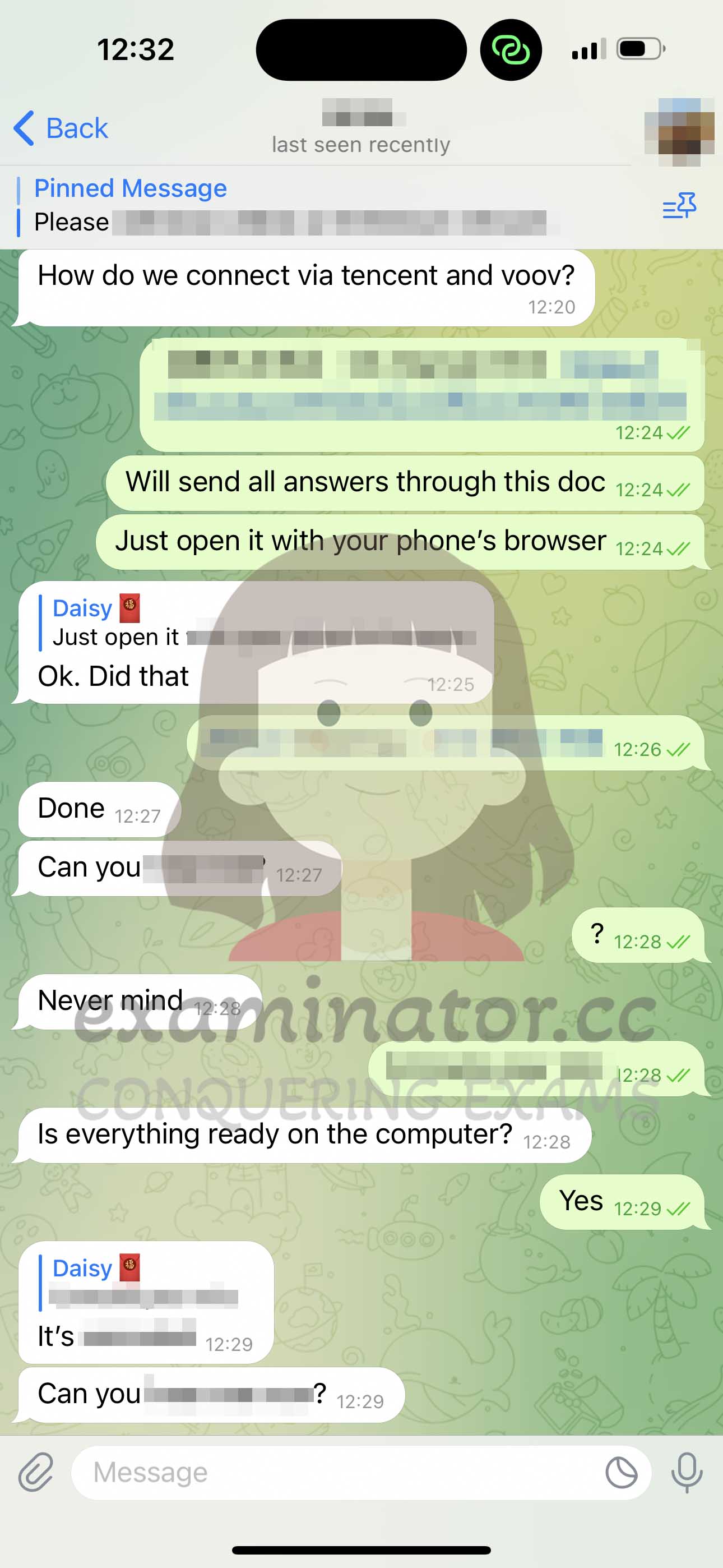 GMAT代考保分成功案例#613的与客户对话截图