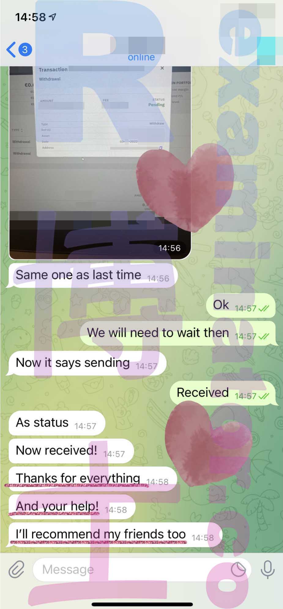 GRE代考保分成功案例#278的与客户对话截图