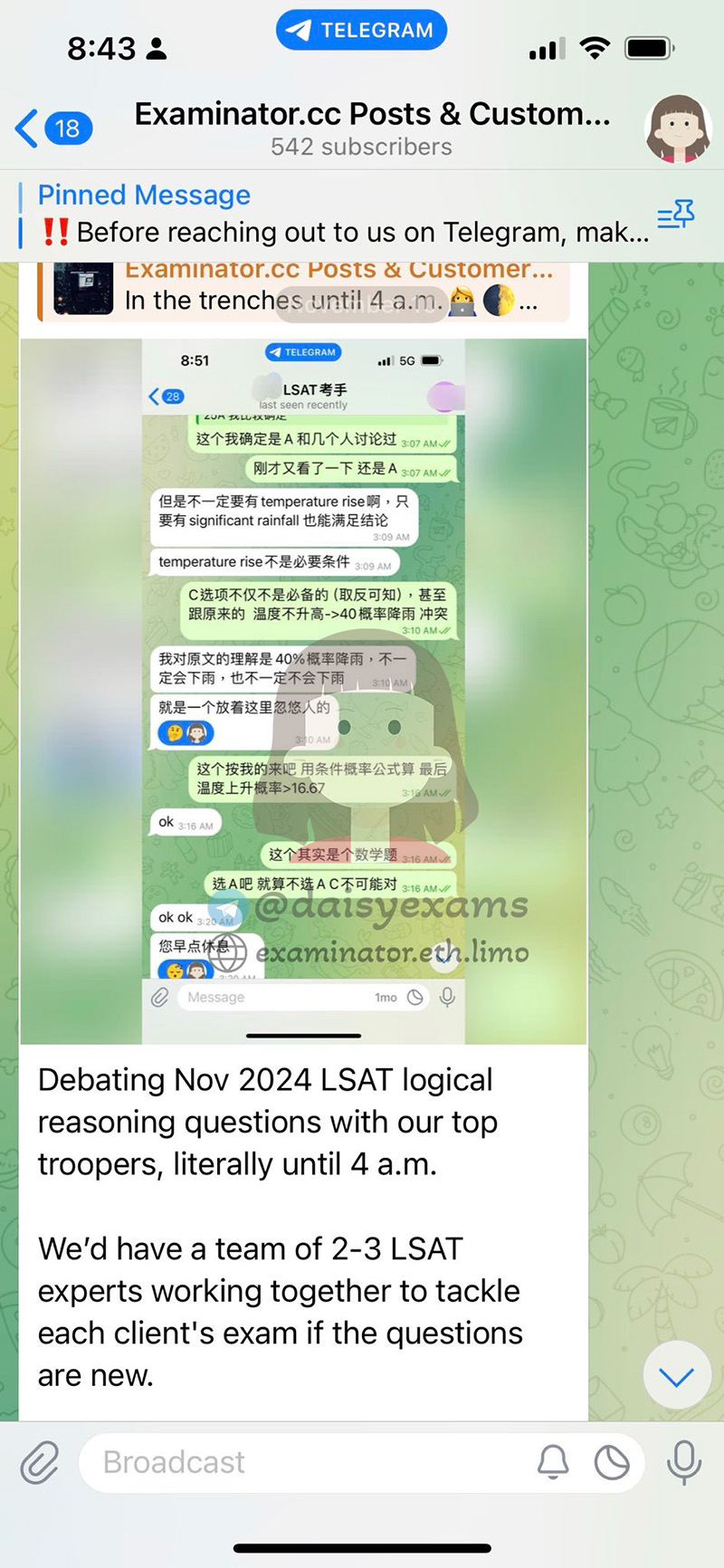 和我们的LSAT顶尖高手们讨论2024年11月LSAT的Logical reasoning题目，真的讨论到凌晨四点