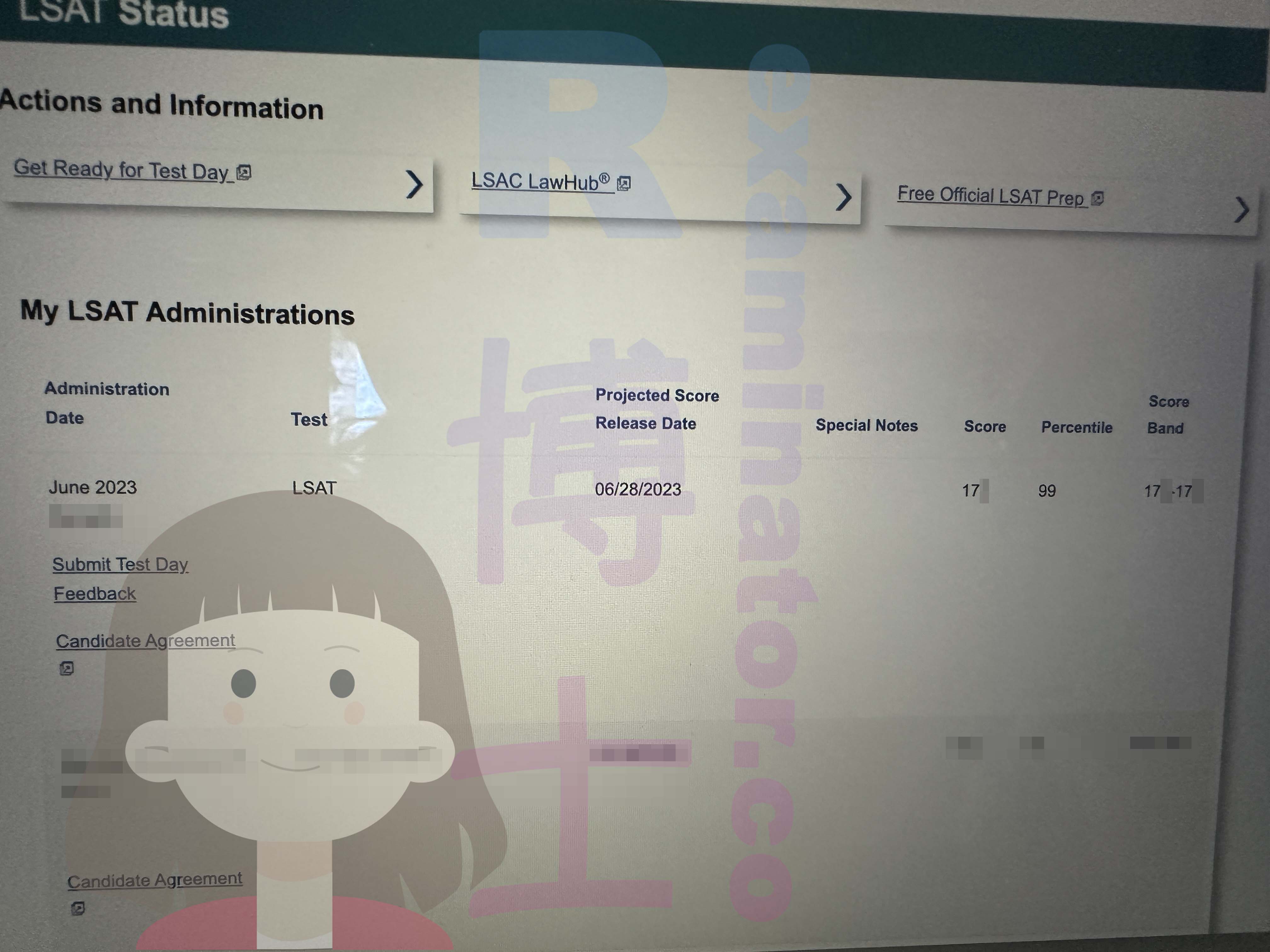 LSAT代考保分成功案例#547的与客户对话截图