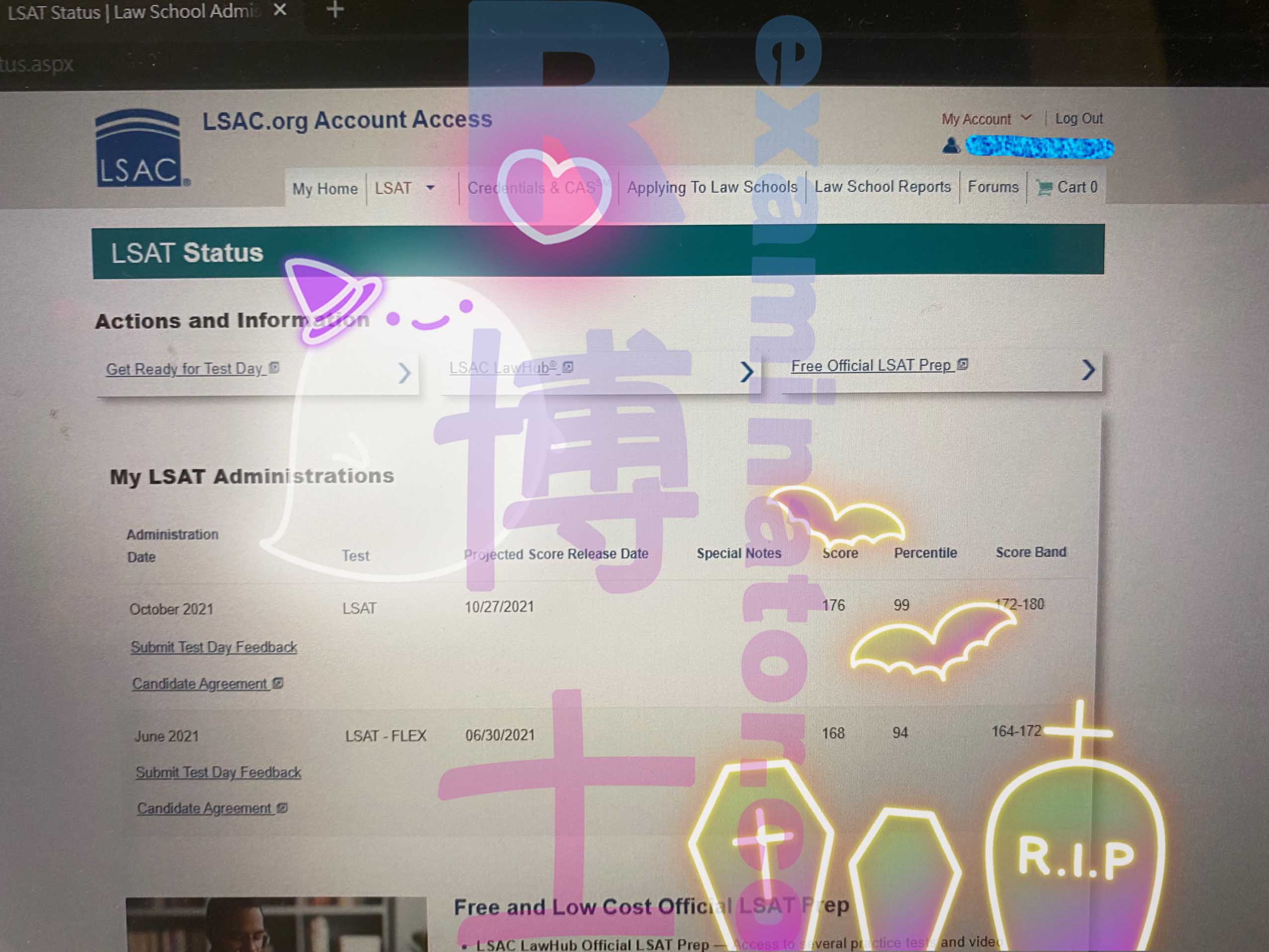 October LSAT score: 176! Congratulations to student N in the USA 🇺🇸.
