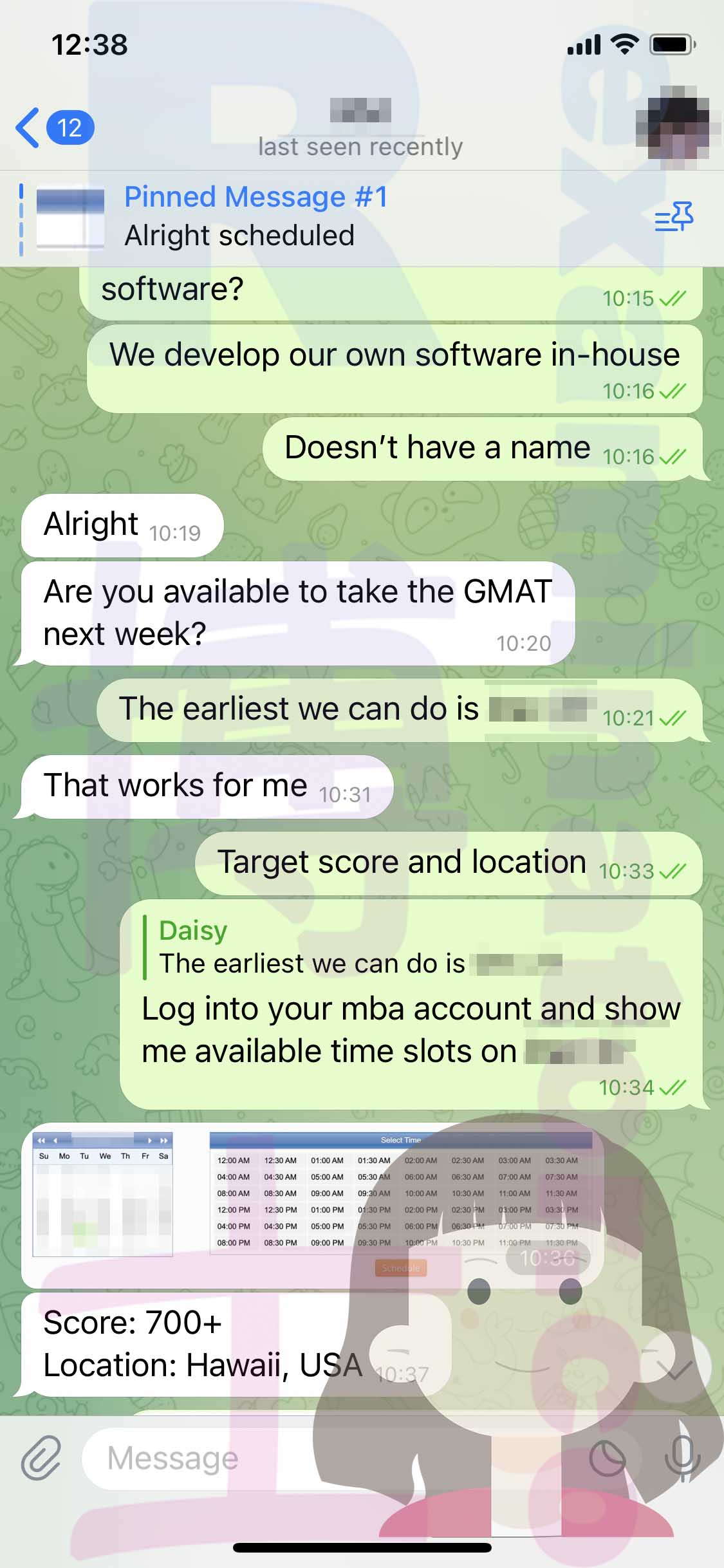 [GMAT代考保分]成功案例#315的对话截图
