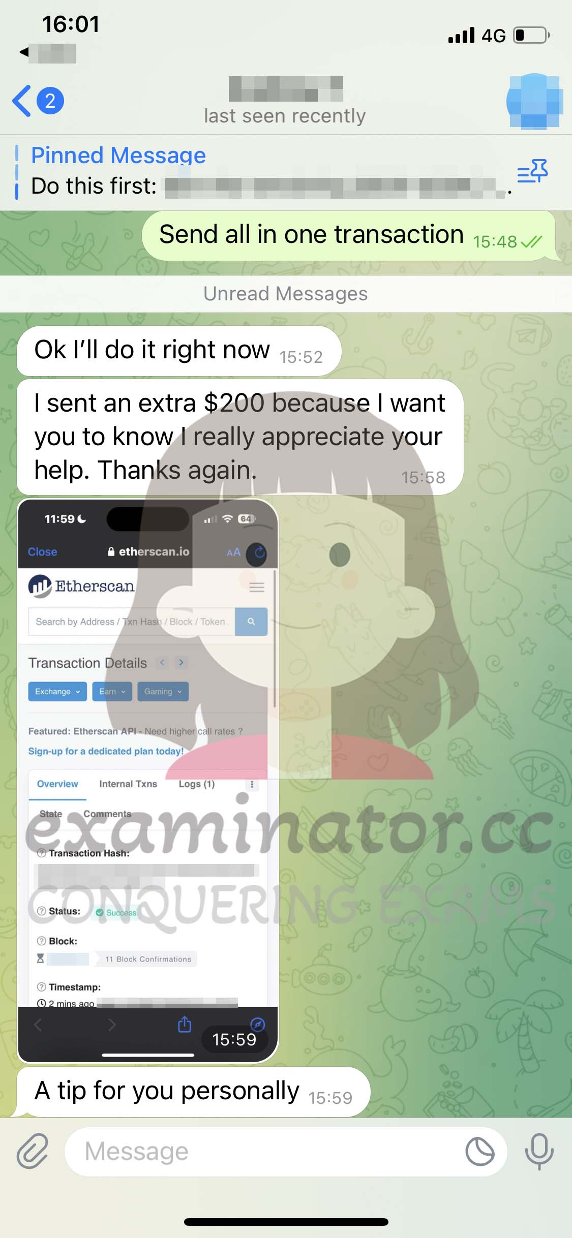 GRE代考保分成功案例#553的与客户对话截图