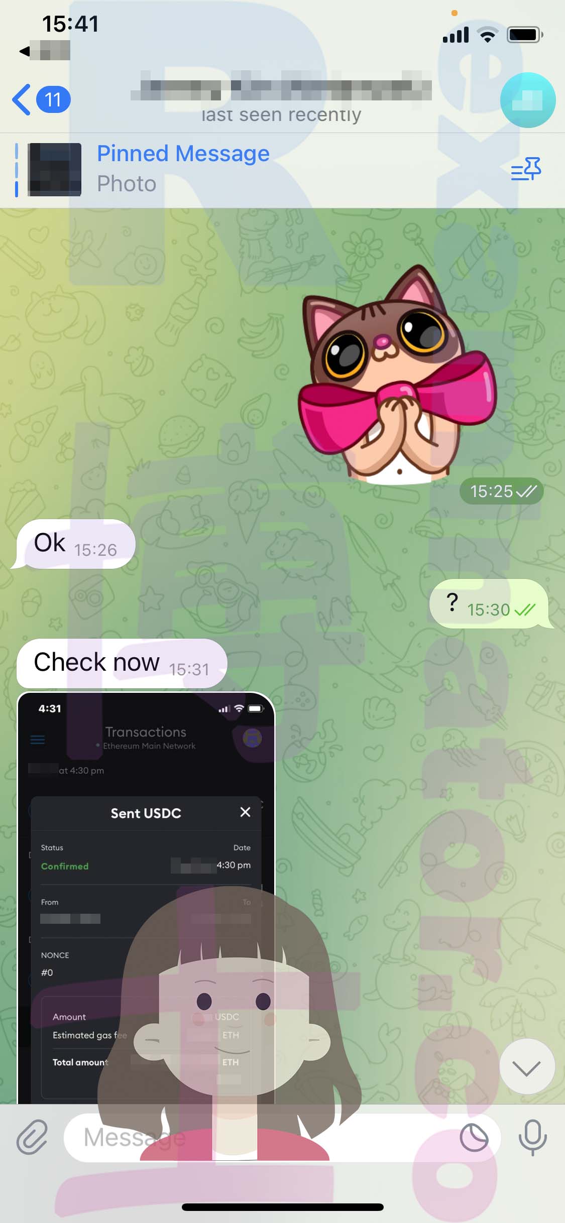 GRE代考保分成功案例#534的与客户对话截图