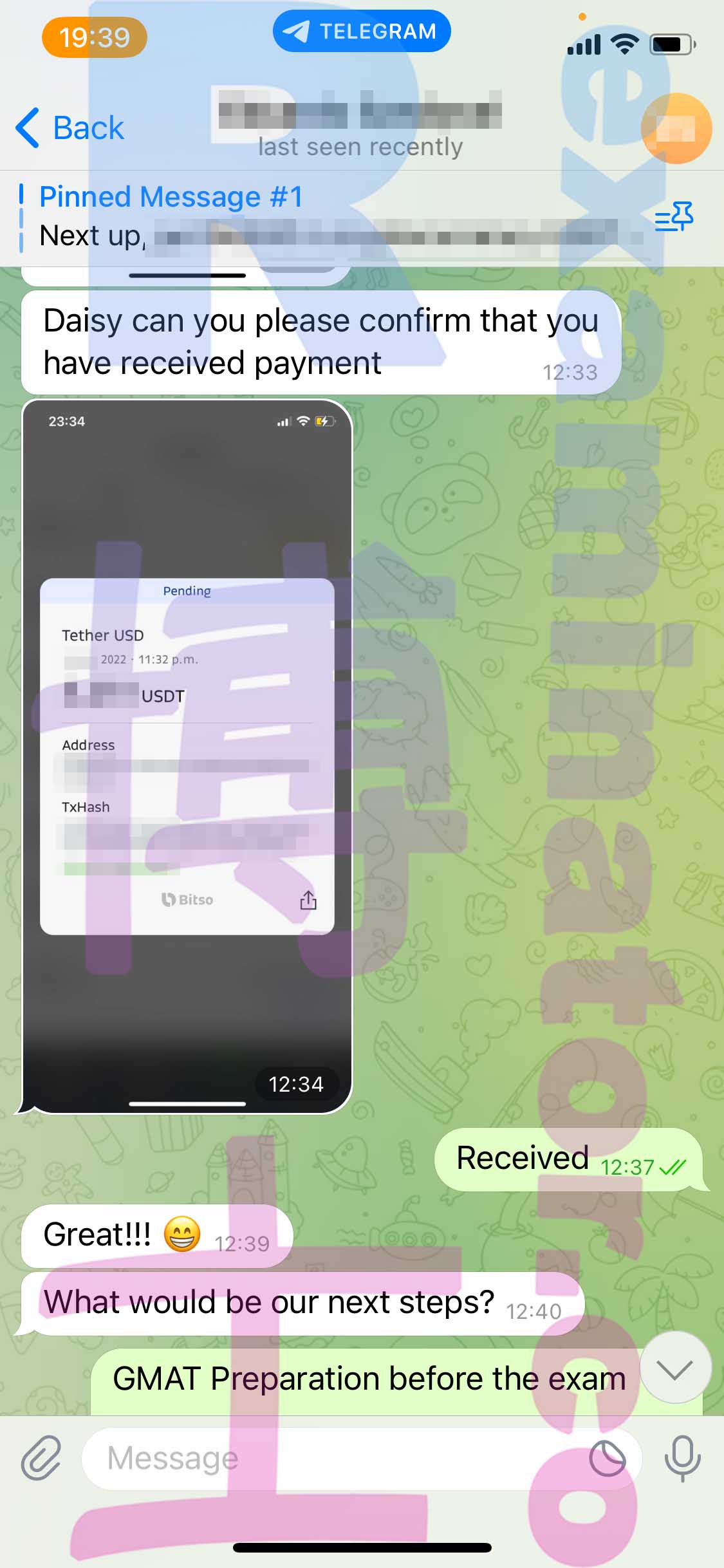 [GMAT代考保分]成功案例#281的对话截图