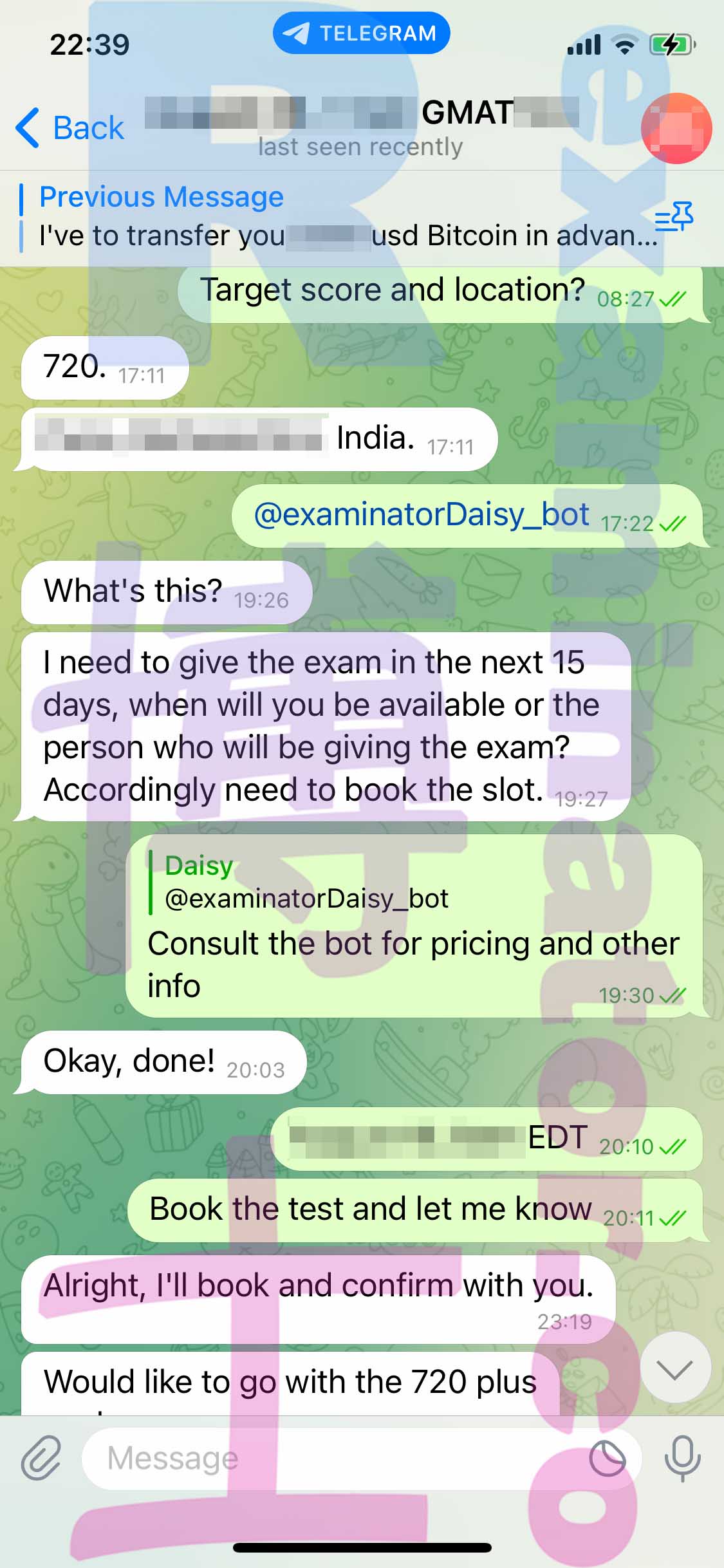 [GMAT代考保分]成功案例#238的对话截图