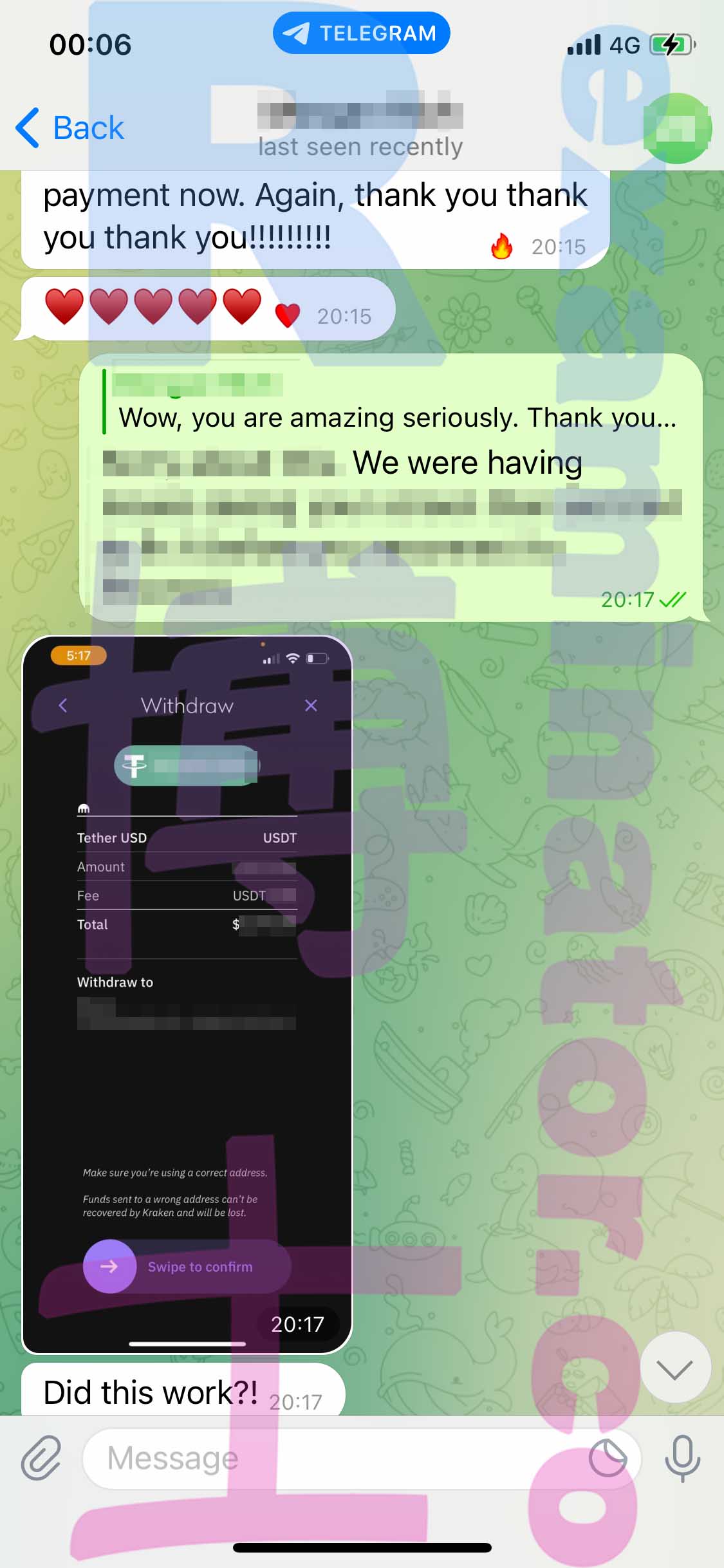 GRE代考保分成功案例#359的与客户对话截图